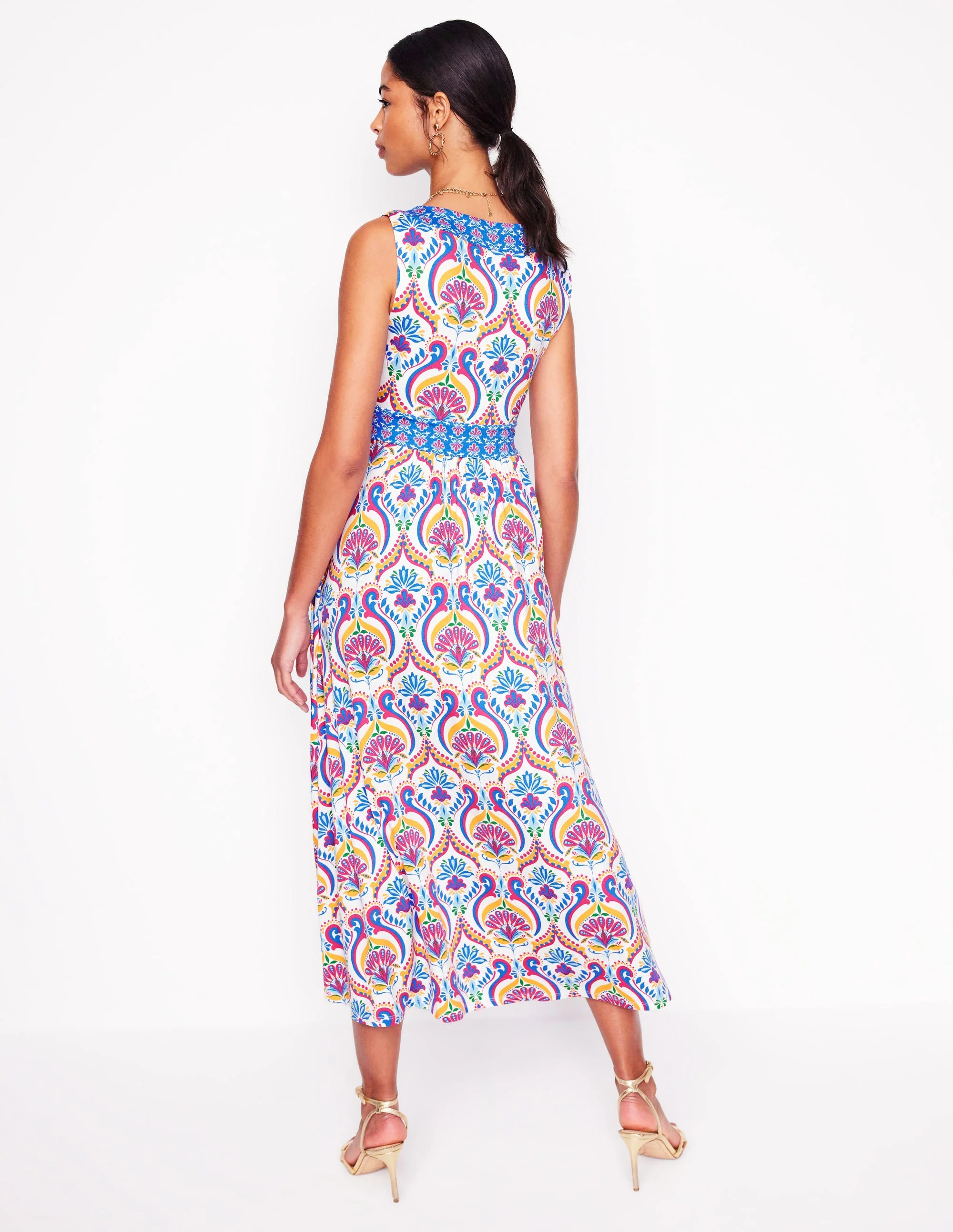Olympia Jersey Maxi Dress-Multi, Ornamental Floral - Image 3