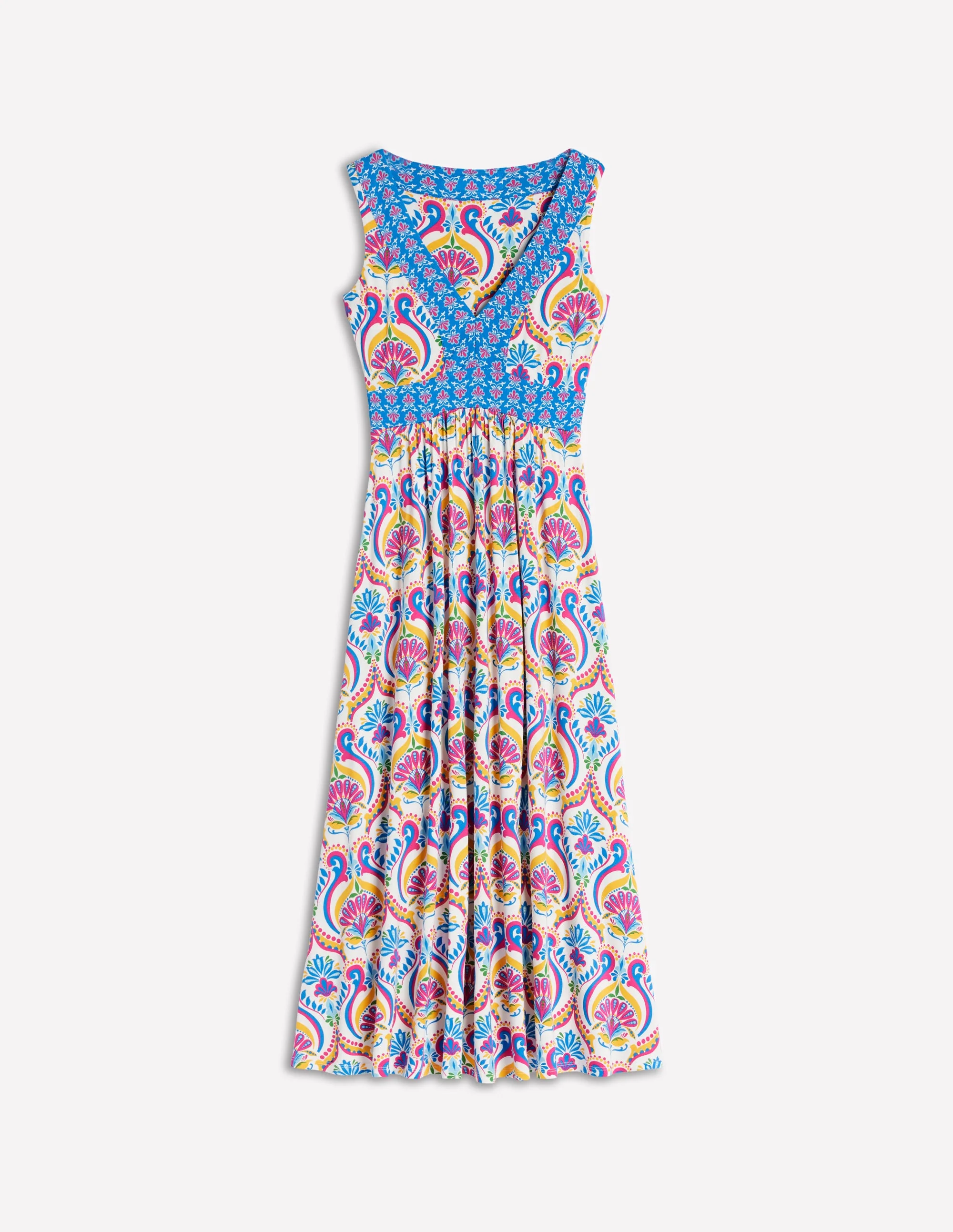 Olympia Jersey Maxi Dress-Multi, Ornamental Floral - Image 5
