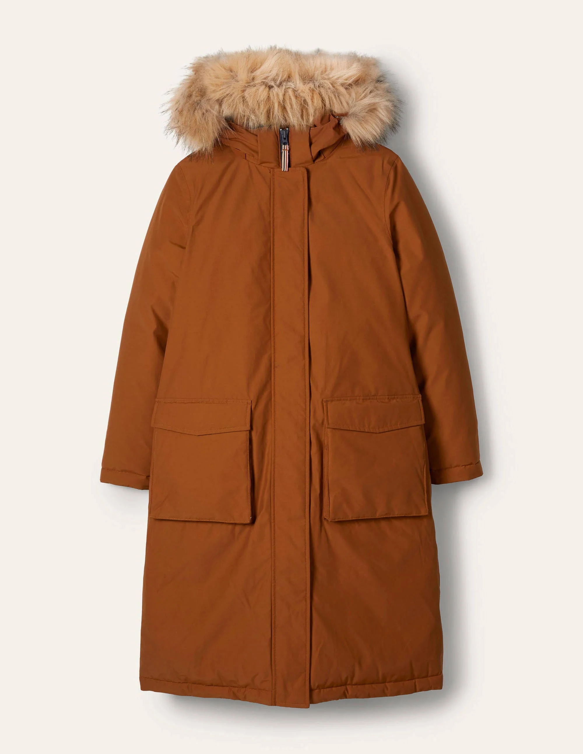 Orkney Padded Parka Coat-Ginger - Image 6