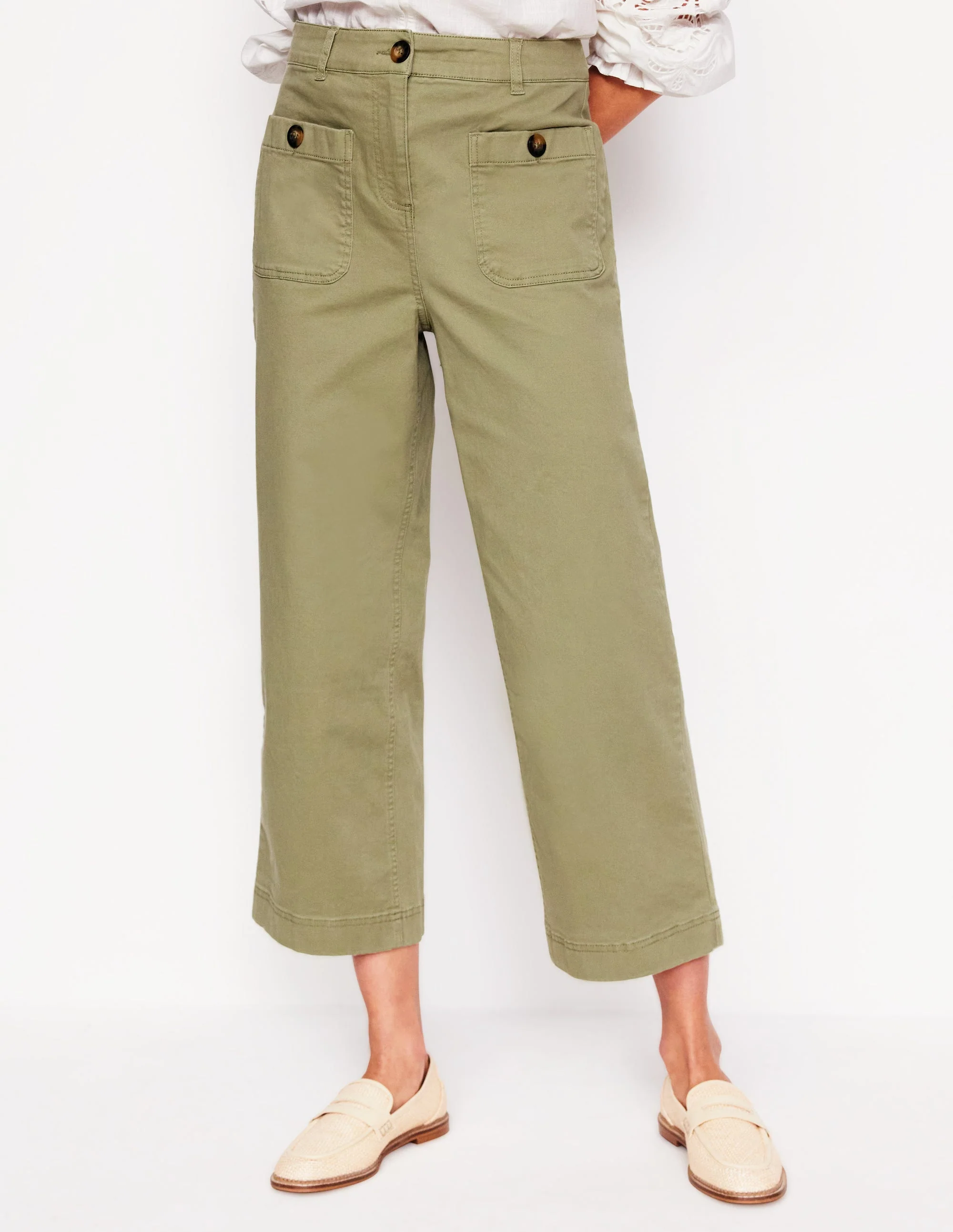 Patch Pocket Crop Chino-Larch Green - Image 4