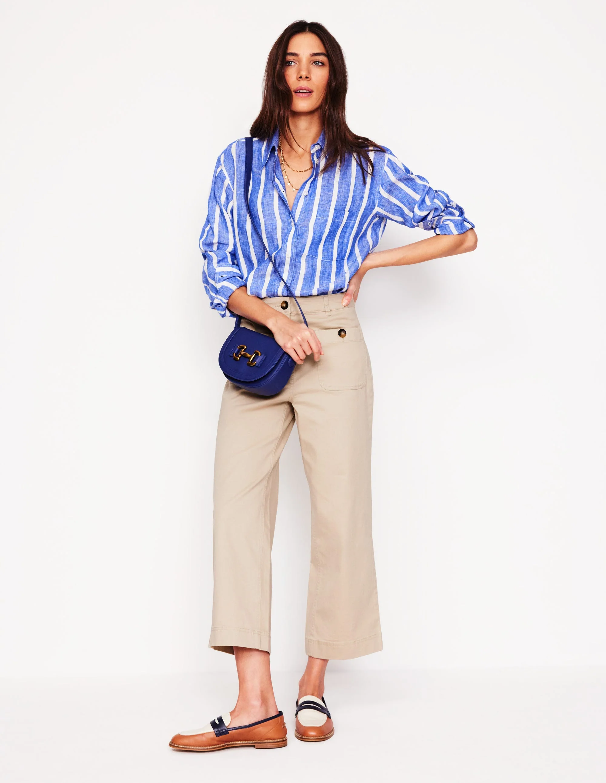 Patch Pocket Crop Chino-Oatmeal
