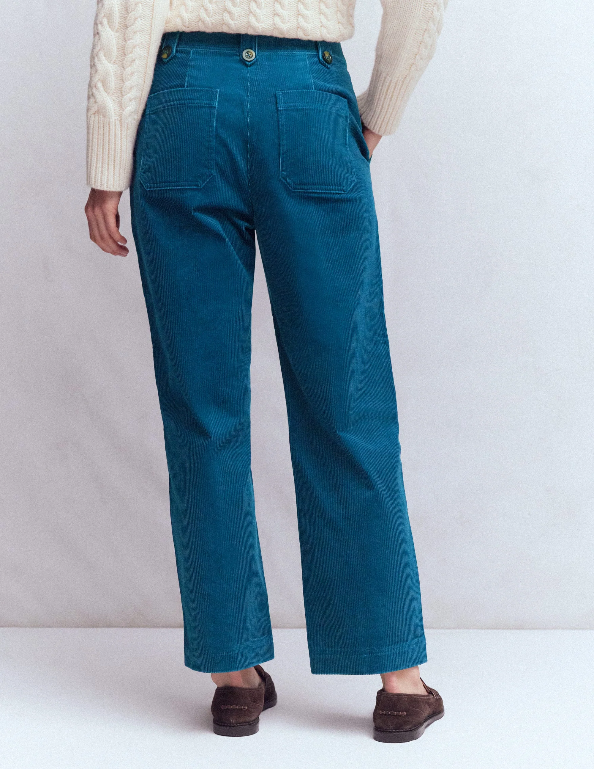 Pimlico Cord Trousers-Indigo Blue - Image 3