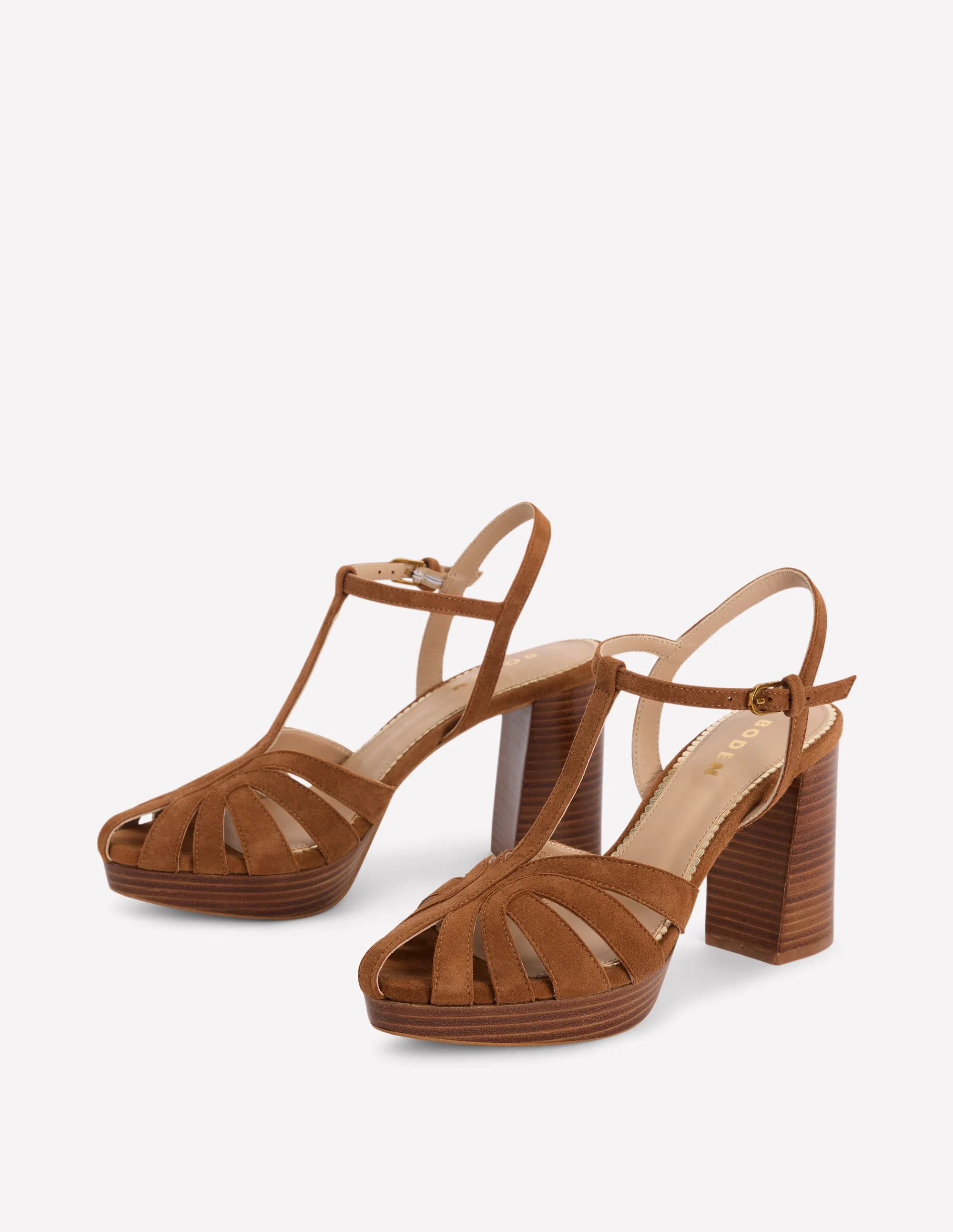 Platform Cage Sandal-Tan - Image 3