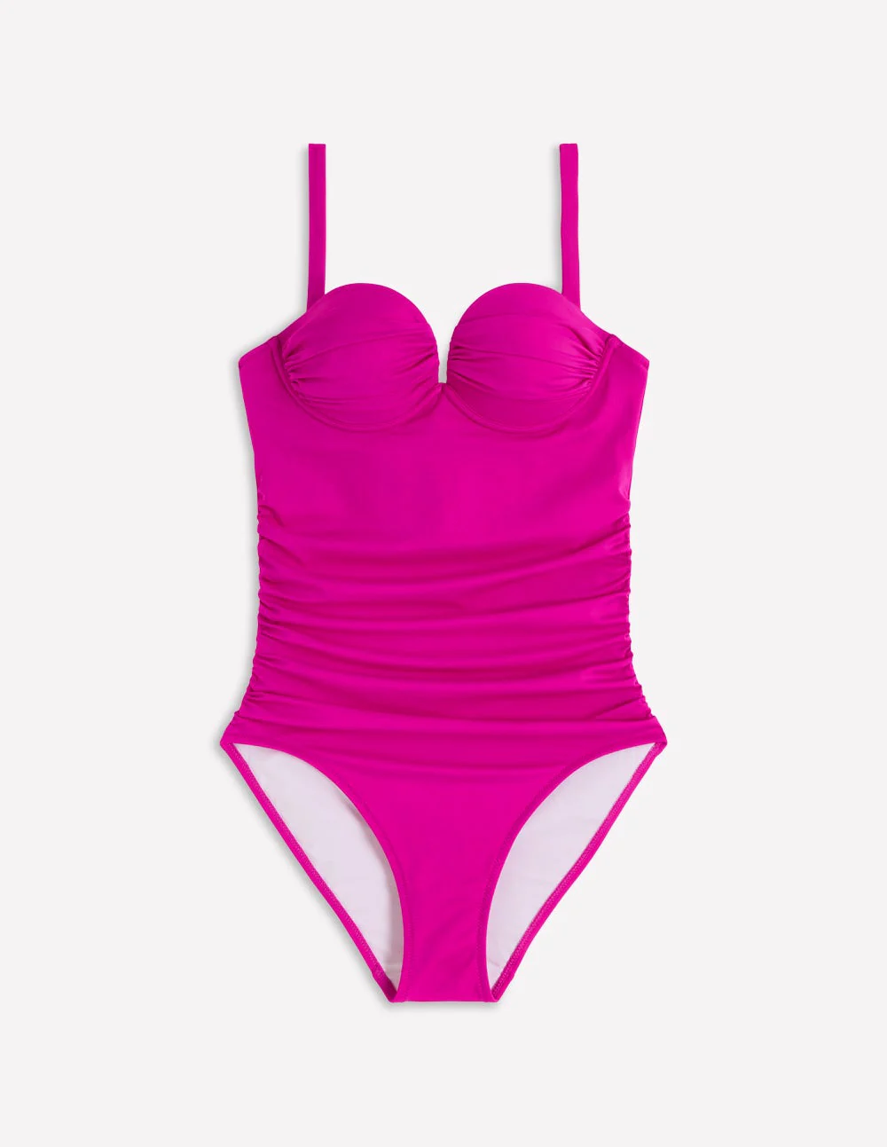 Pleated Cup Swimsuit-Bright Fuchsia - Image 6