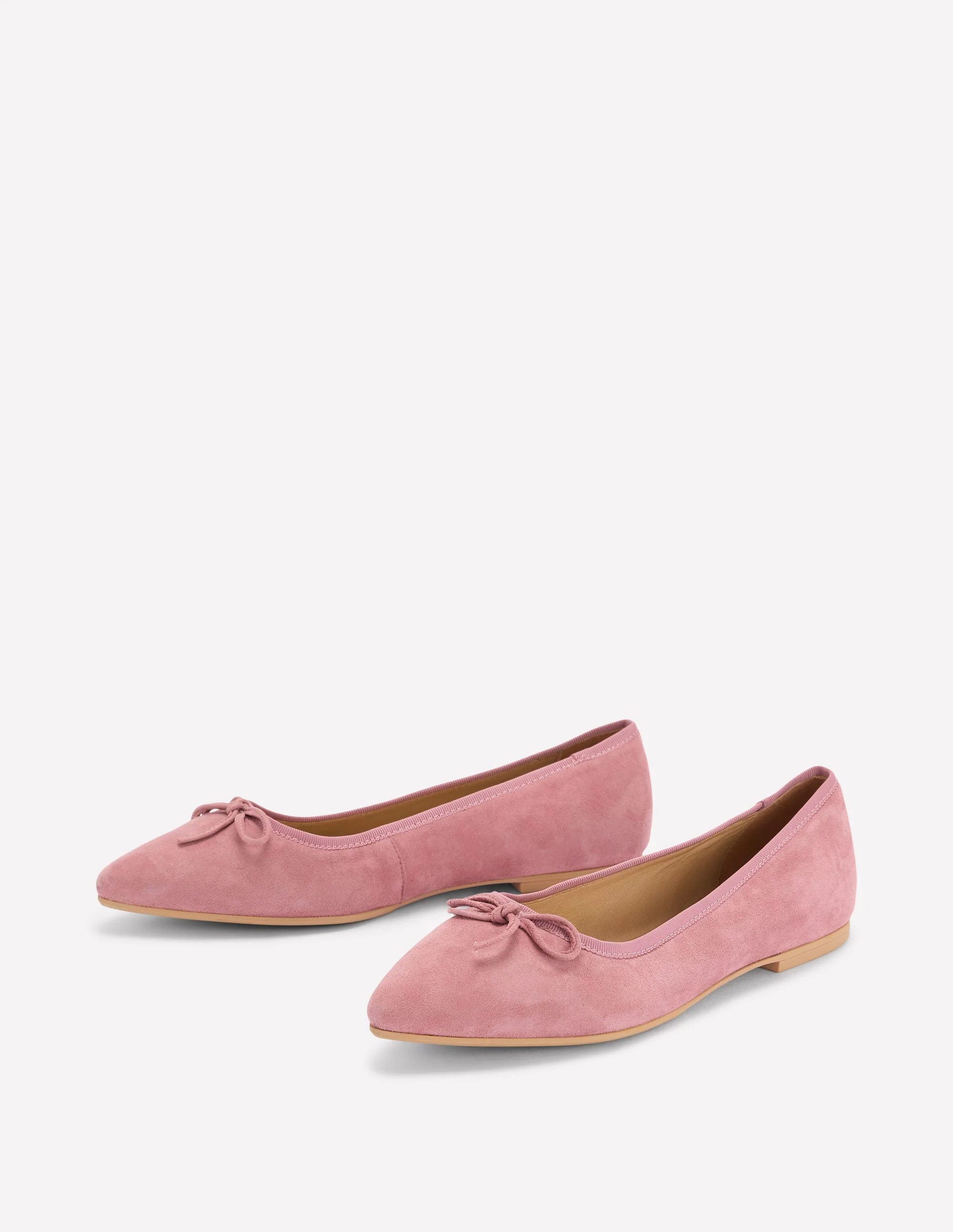 Point Flexi Sole Flats-Pink Suede - Image 4