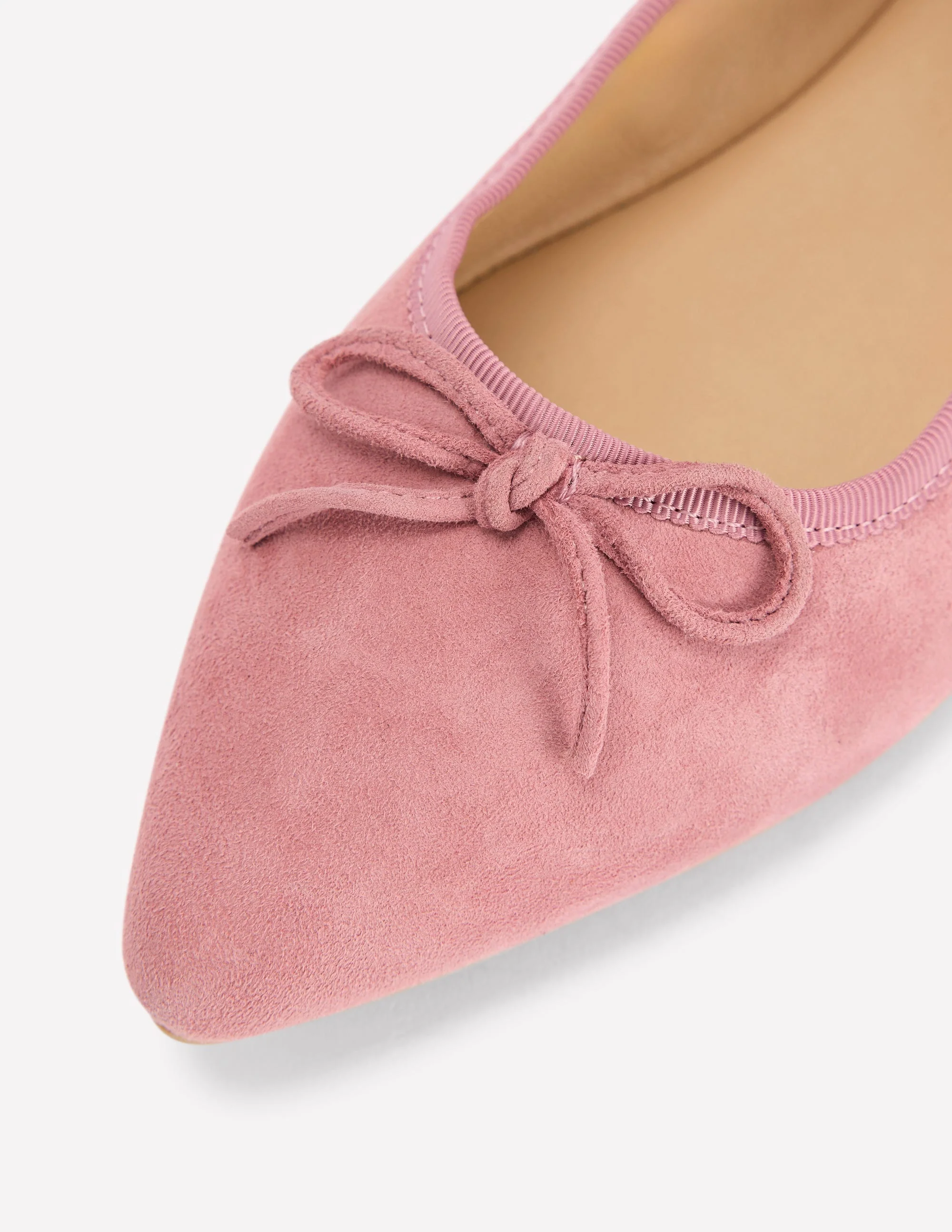 Point Flexi Sole Flats-Pink Suede - Image 5