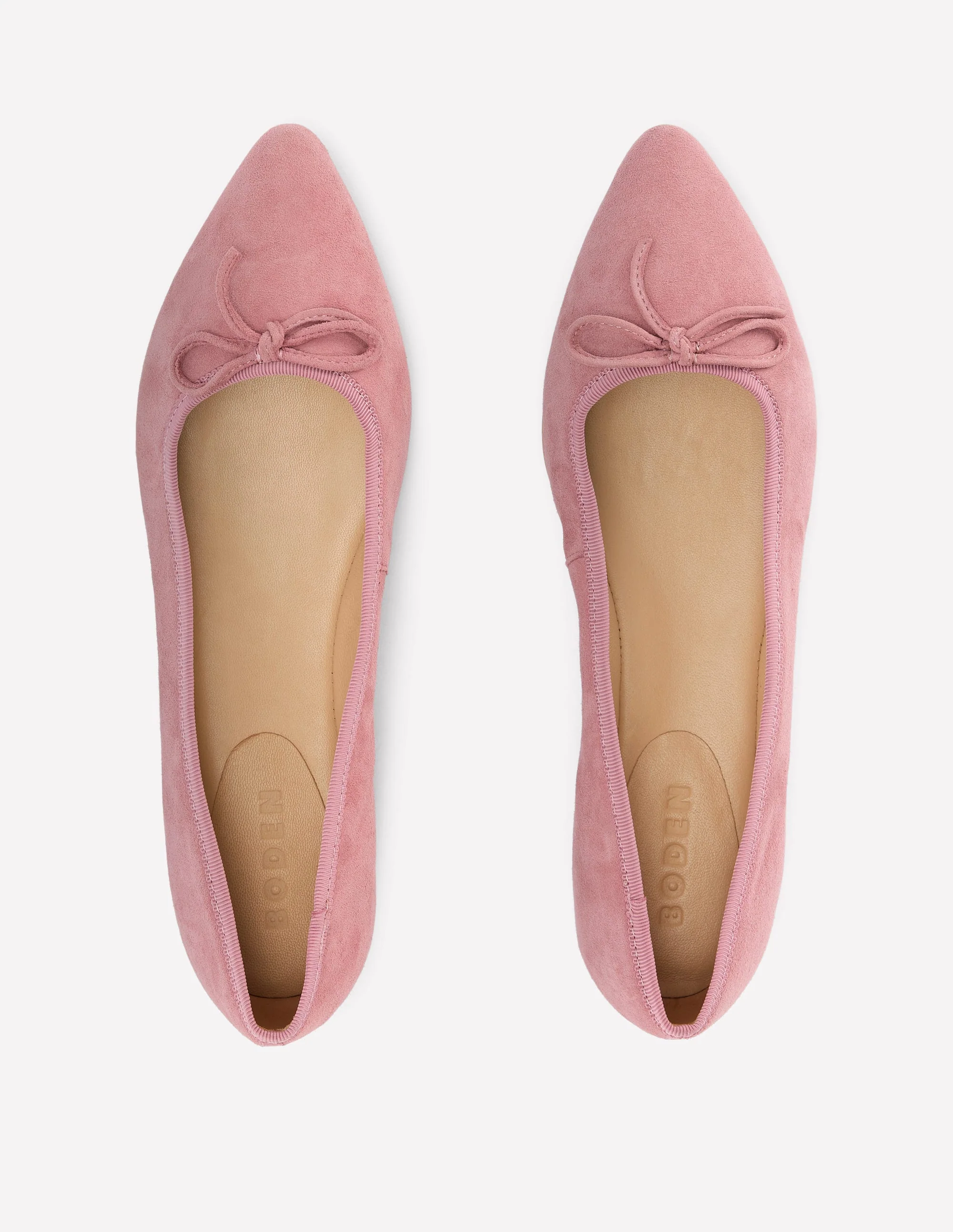 Point Flexi Sole Flats-Pink Suede - Image 6