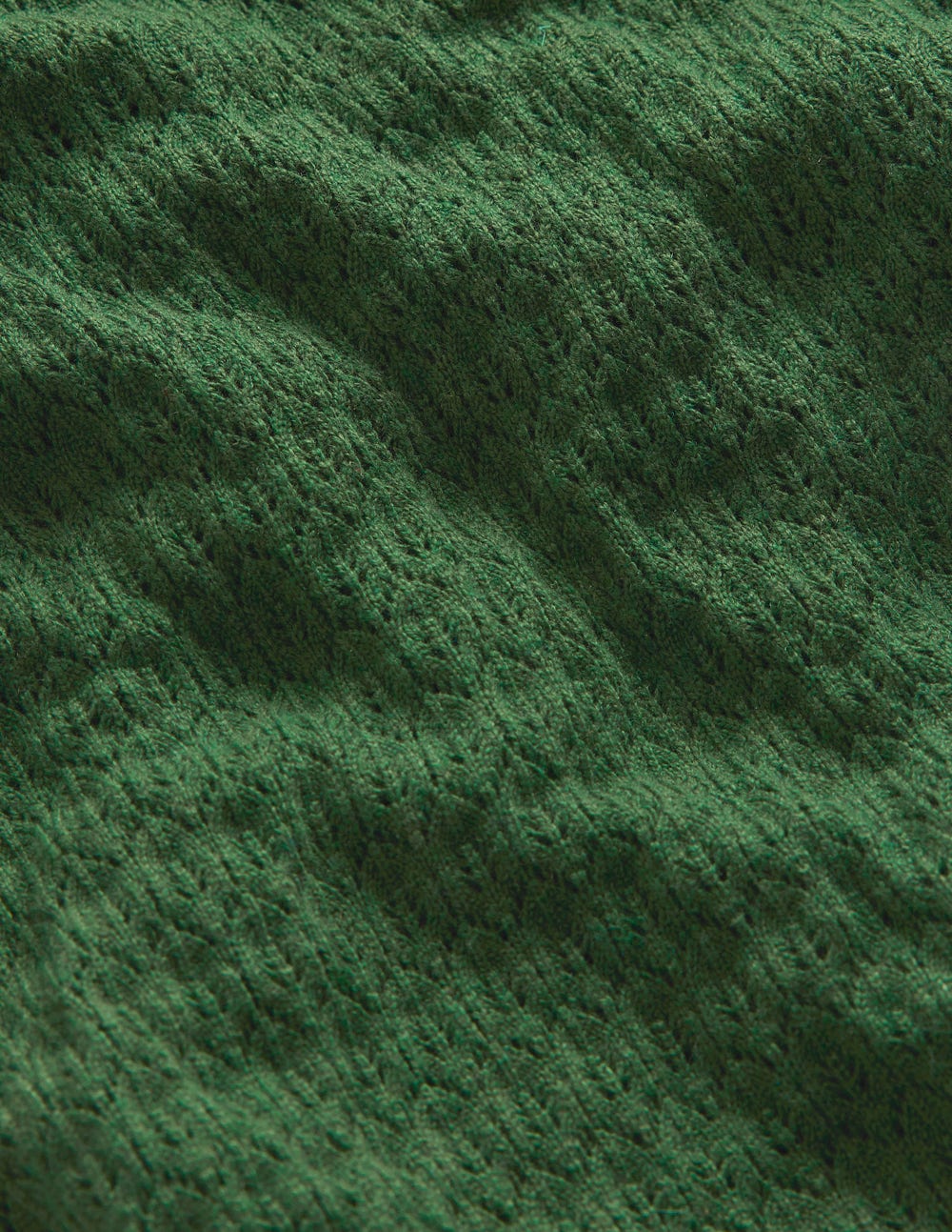 Pointelle Ruffle Jumper-Hunter Green - Image 6
