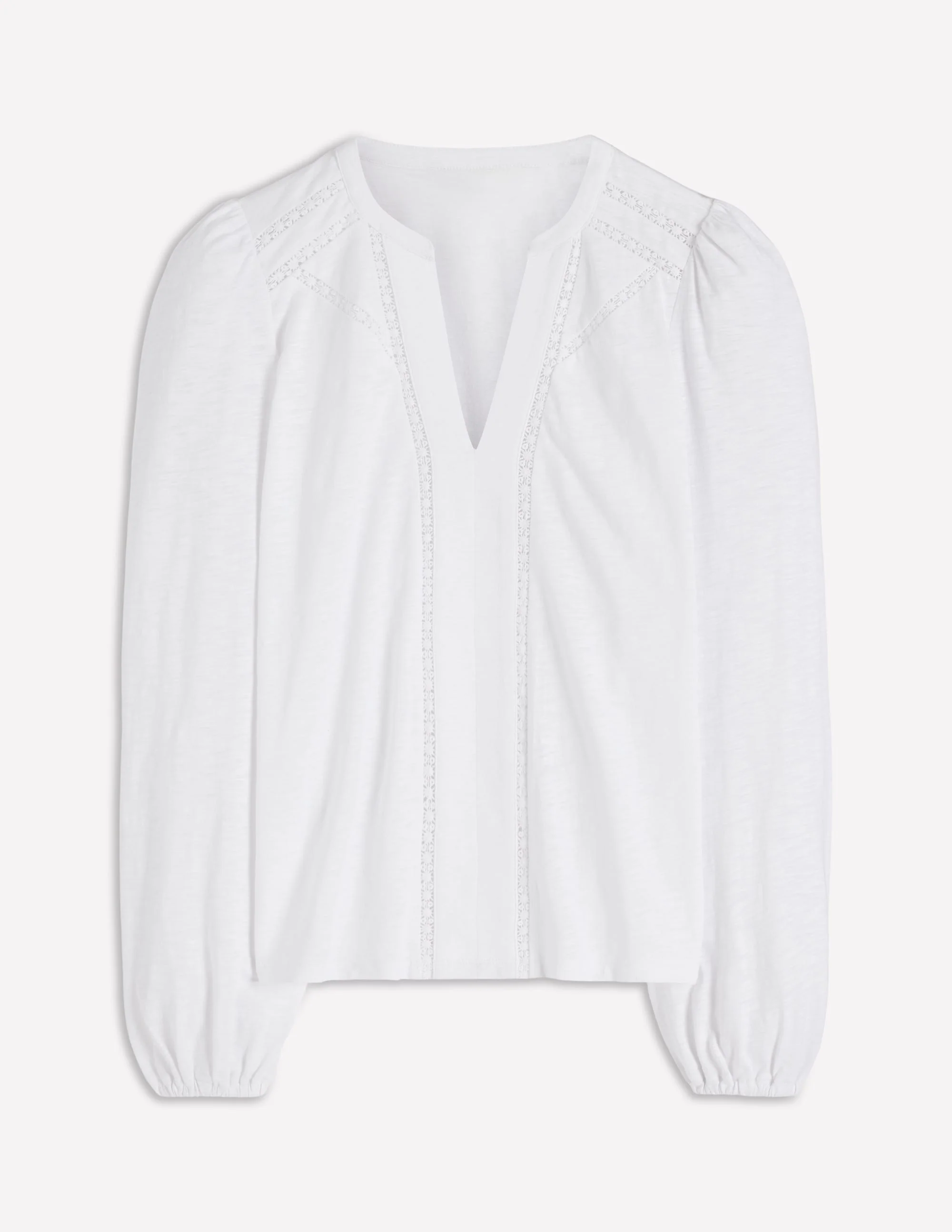 Poppy Long Sleeve Top-White - Image 5