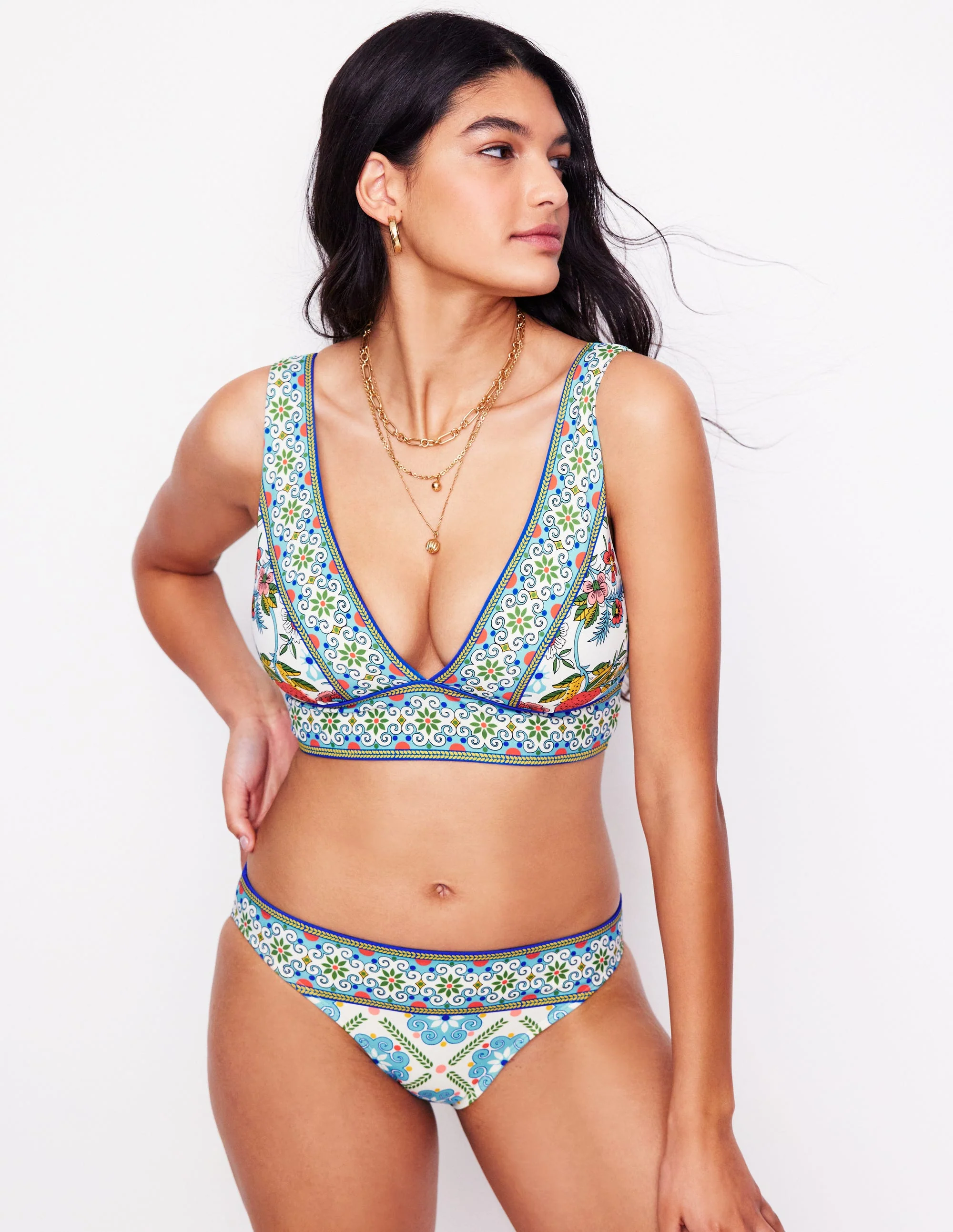 Porto Bikini Bottoms-Multi, Citrus Vine Tile - Image 6