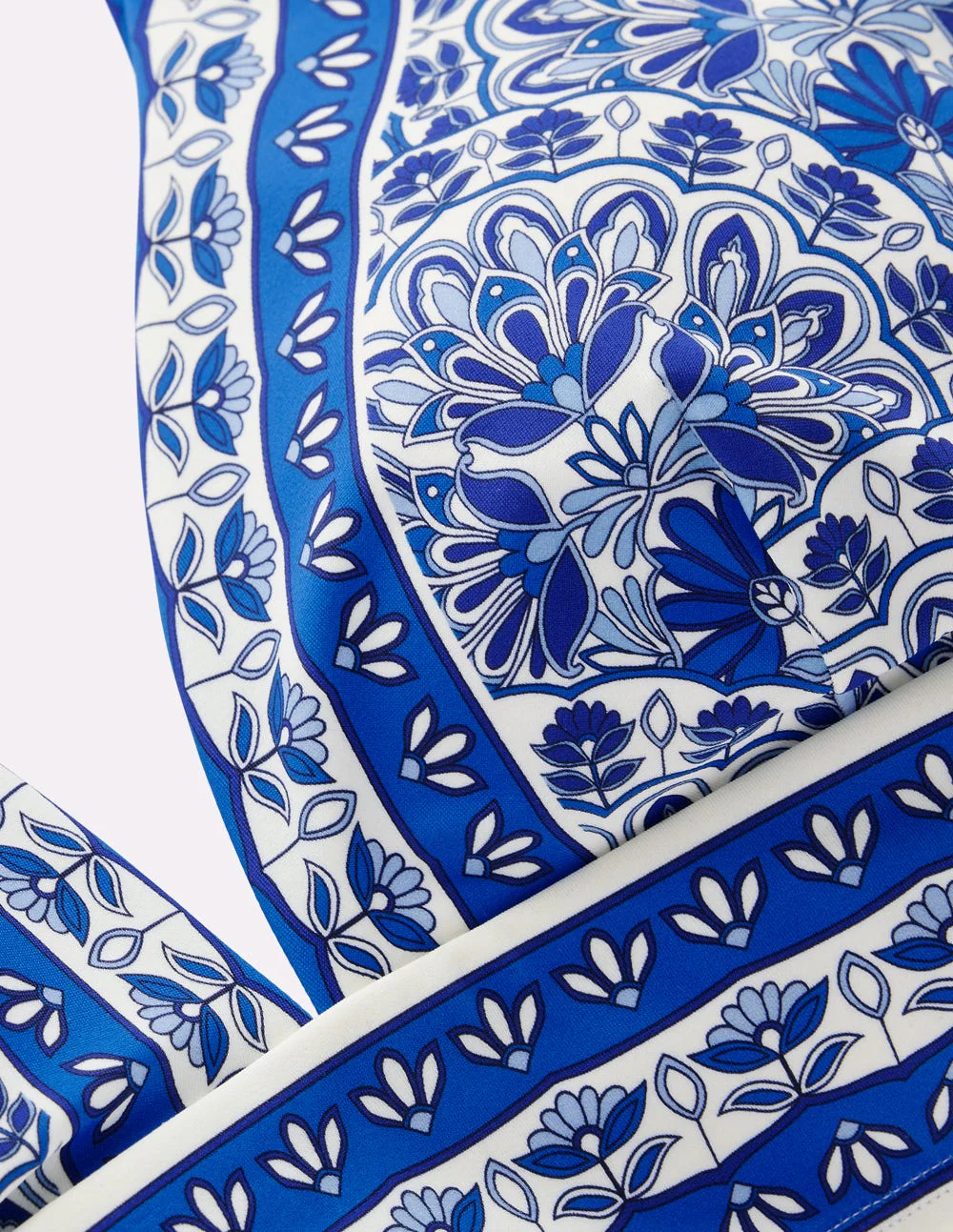 Porto Bikini Top-Blue, Elaborate Terrace - Image 7