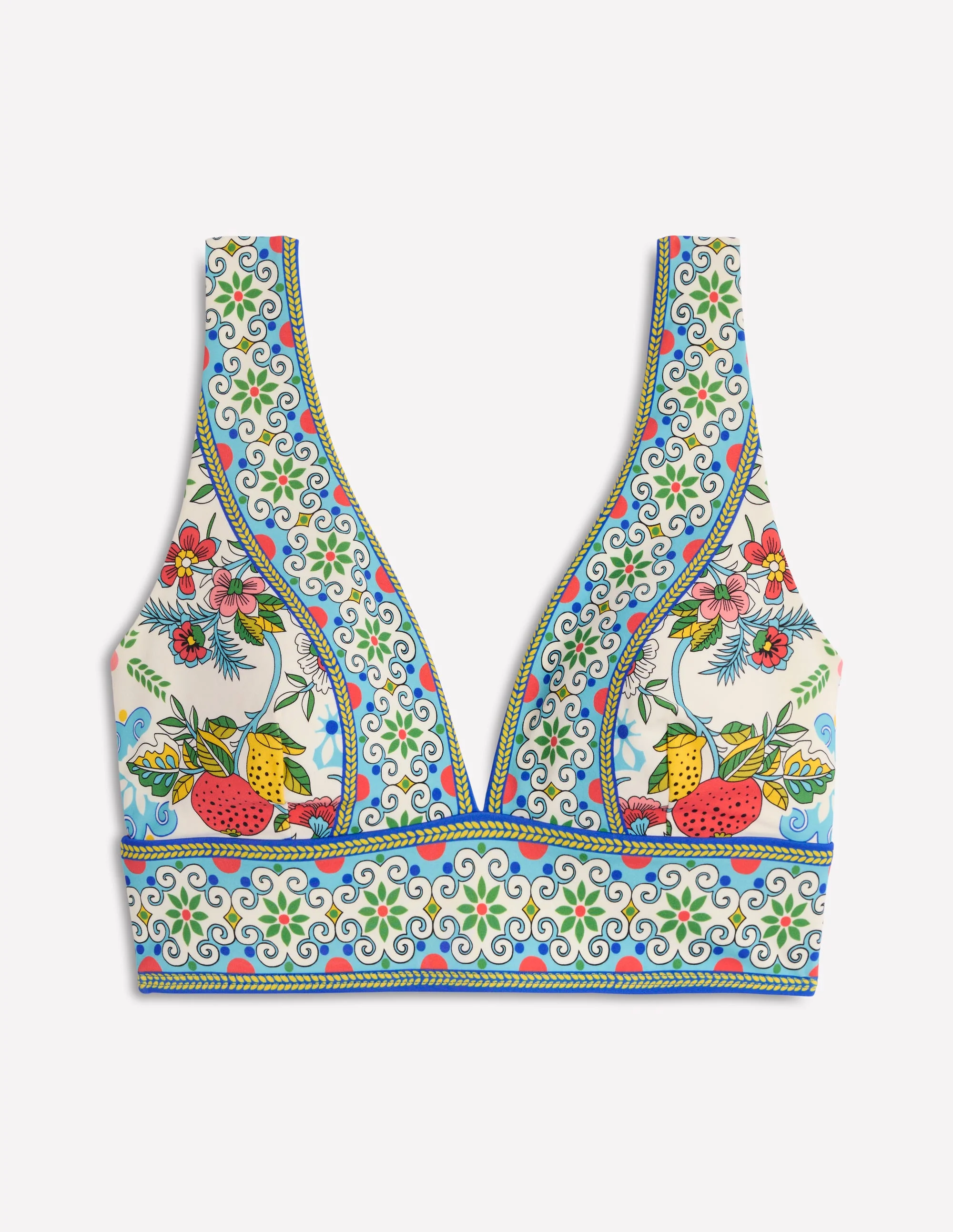 Porto Bikini Top-Multi, Citrus Vine Tile - Image 7