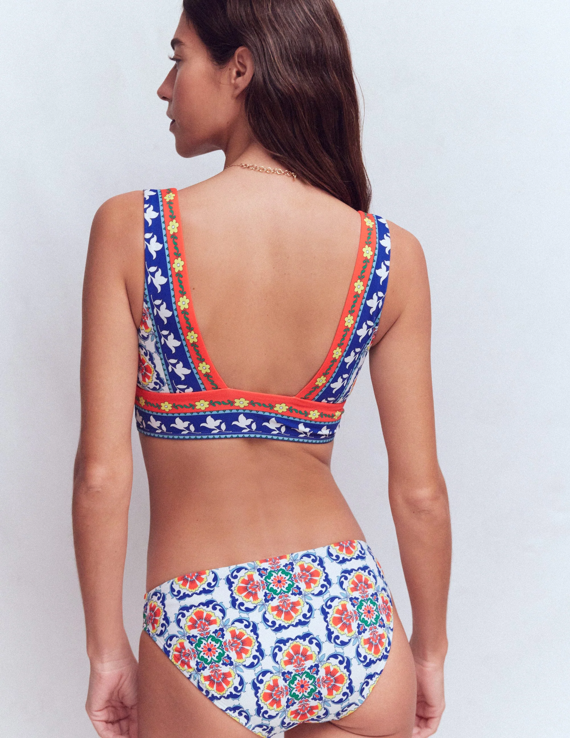 Porto Bikini Top-Multi, ornamental trellis - Image 3