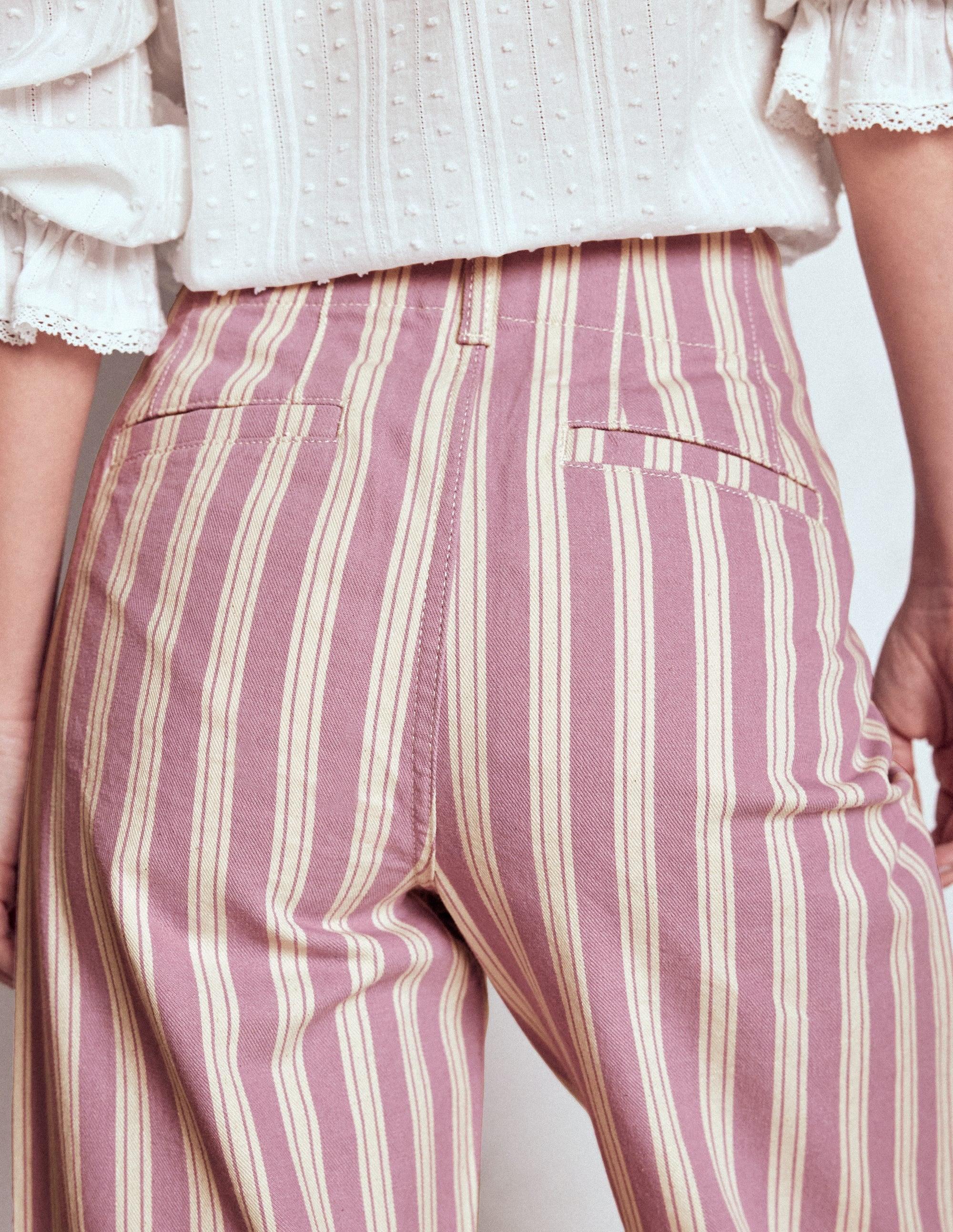 Primrose Patch Pocket Trousers-Lilac Tram Stripe - Image 3