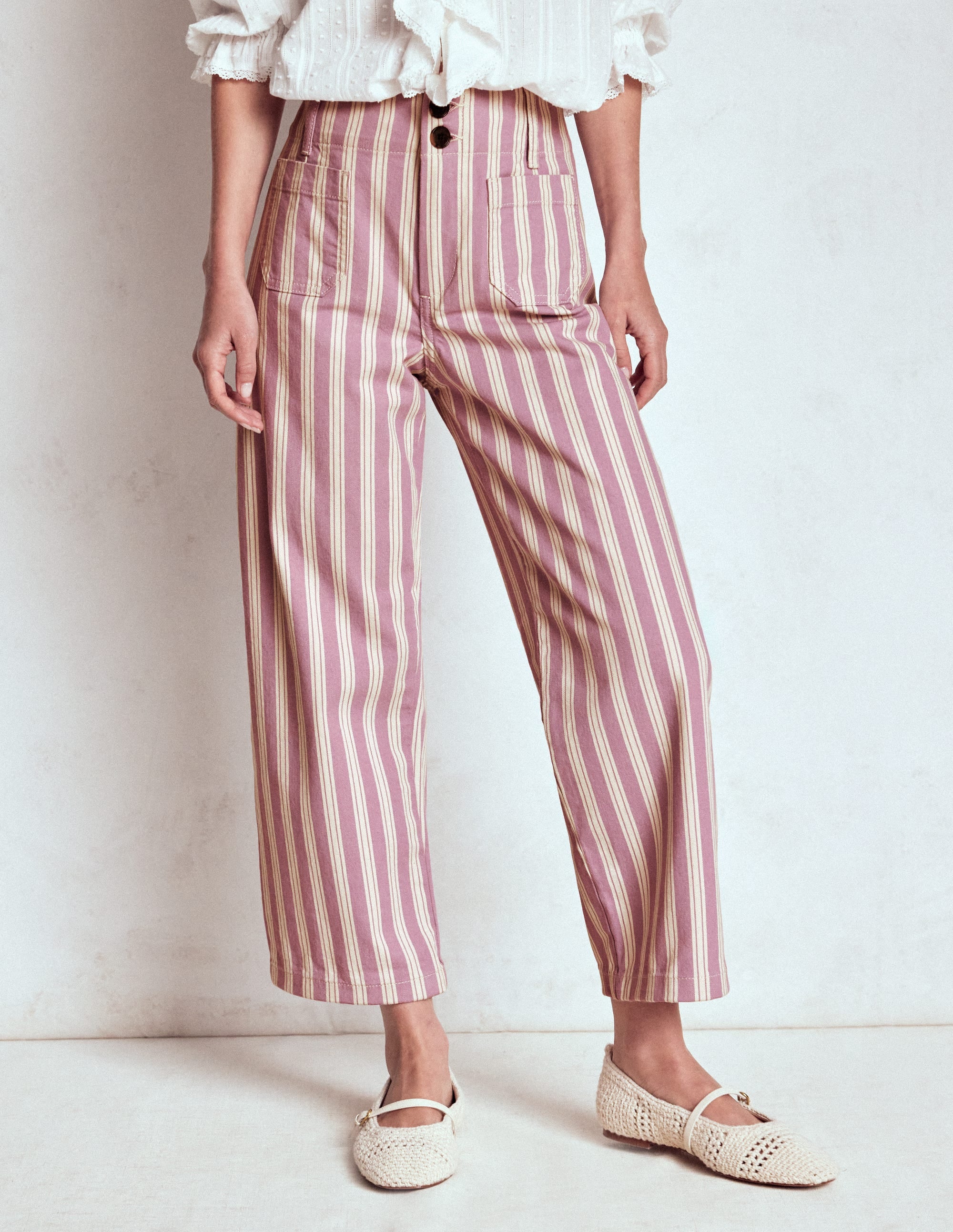 Primrose Patch Pocket Trousers-Lilac Tram Stripe - Image 5