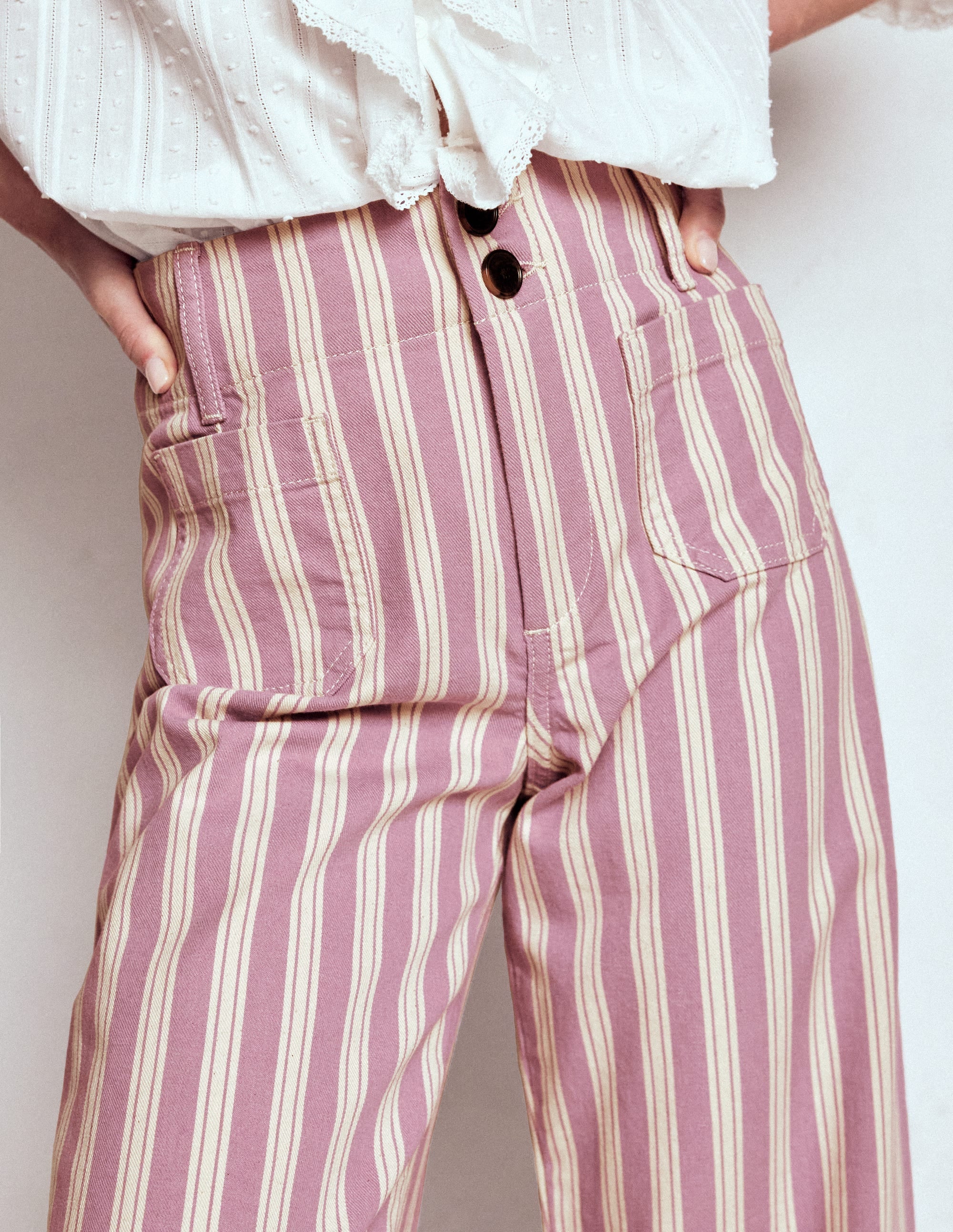 Primrose Patch Pocket Trousers-Lilac Tram Stripe - Image 6