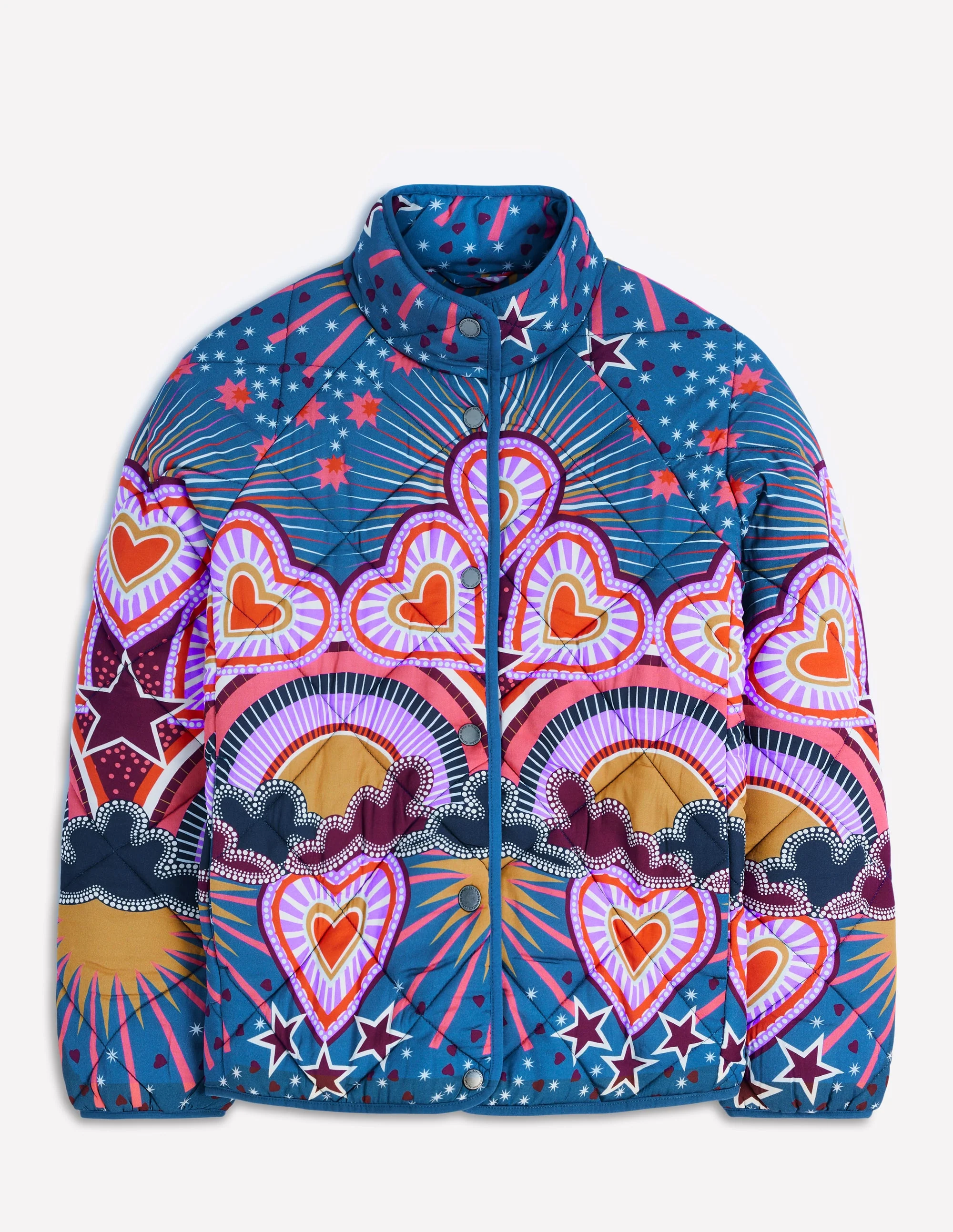 Printed Quilted Jacket-Multi, Conversational - Image 5