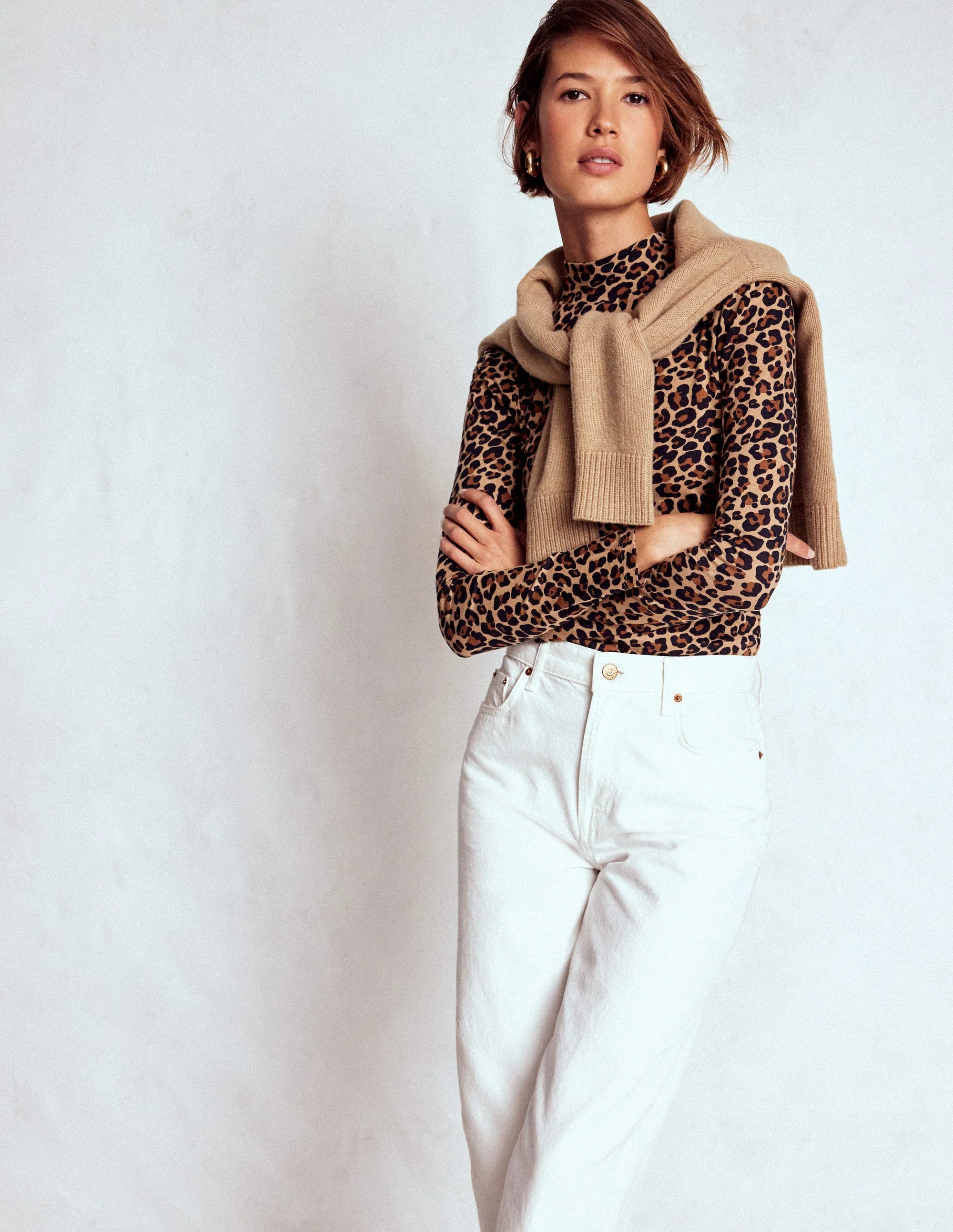 Puff Shoulder Jersey Top-Multi, Cheetah Pop - Image 4