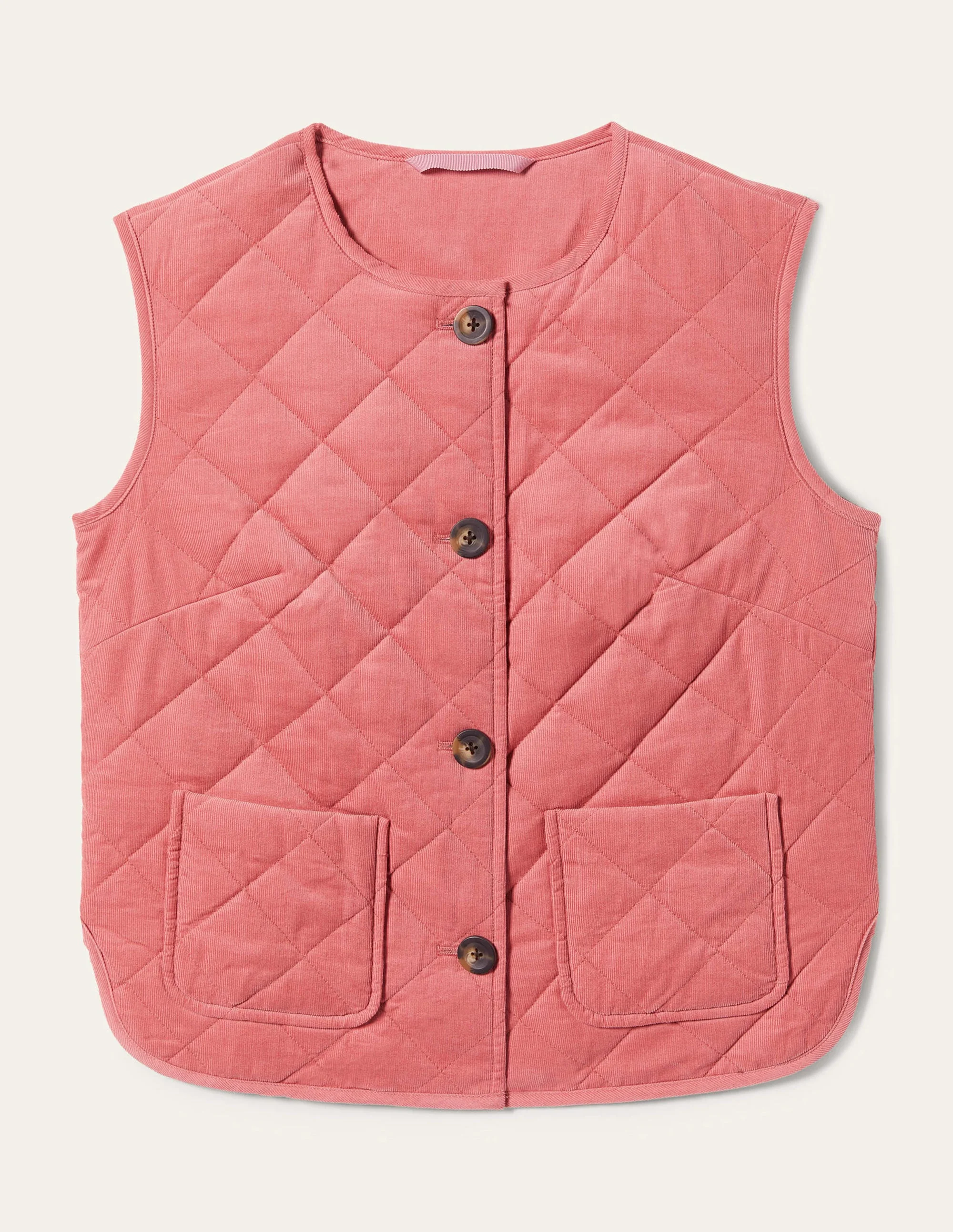 Quilted Vest-Dusty Red - Image 10
