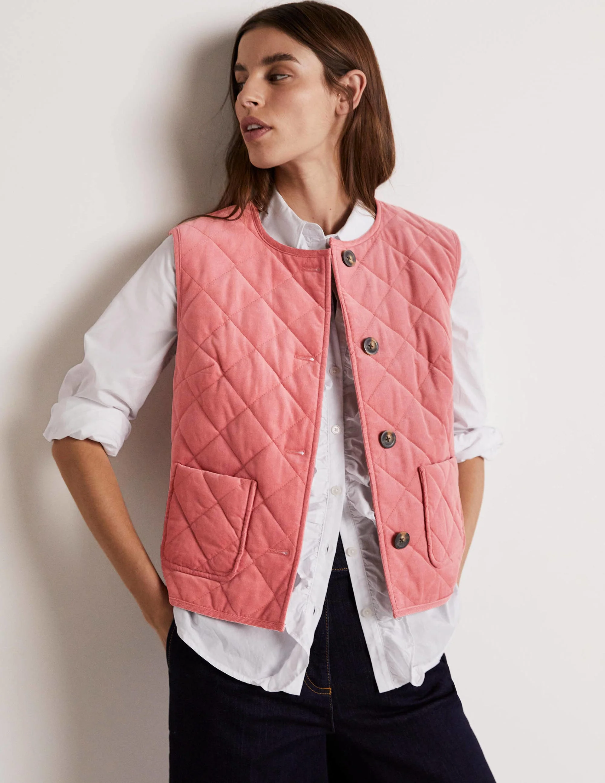 Quilted Vest-Dusty Red - Image 5