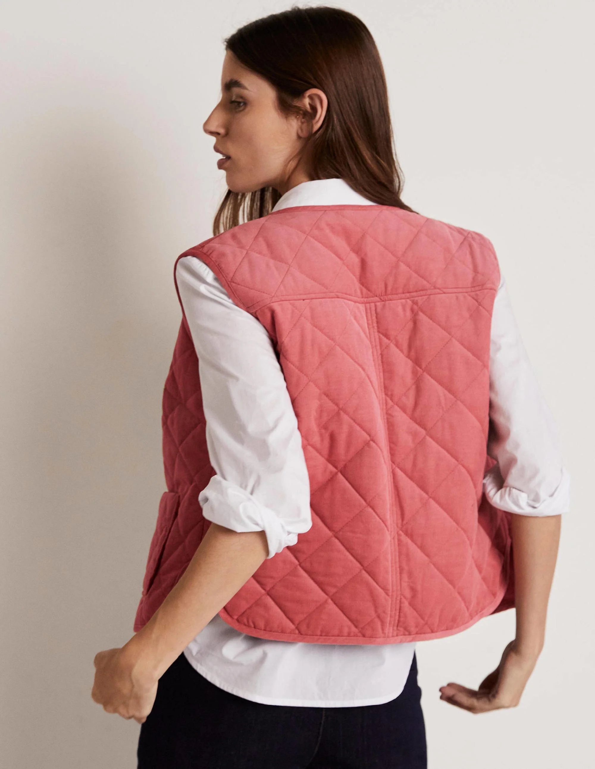Quilted Vest-Dusty Red - Image 7