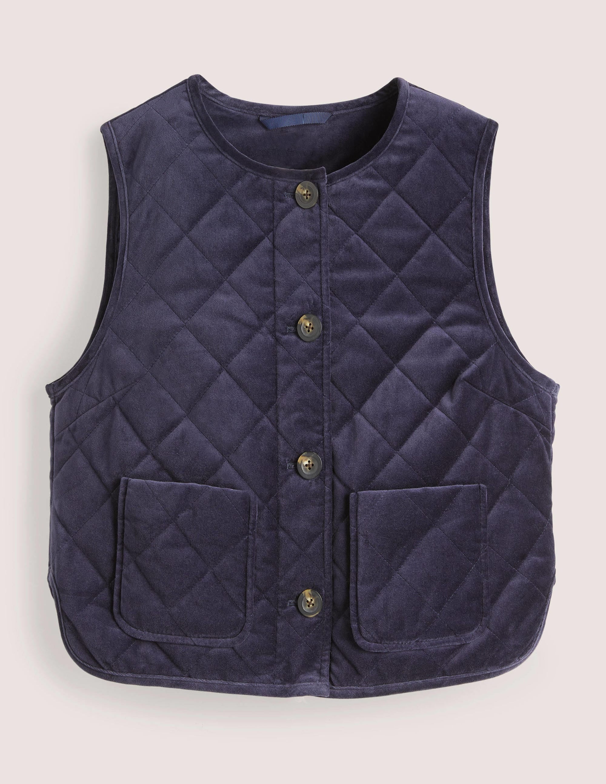 Quilted Vest-Navy - Image 5