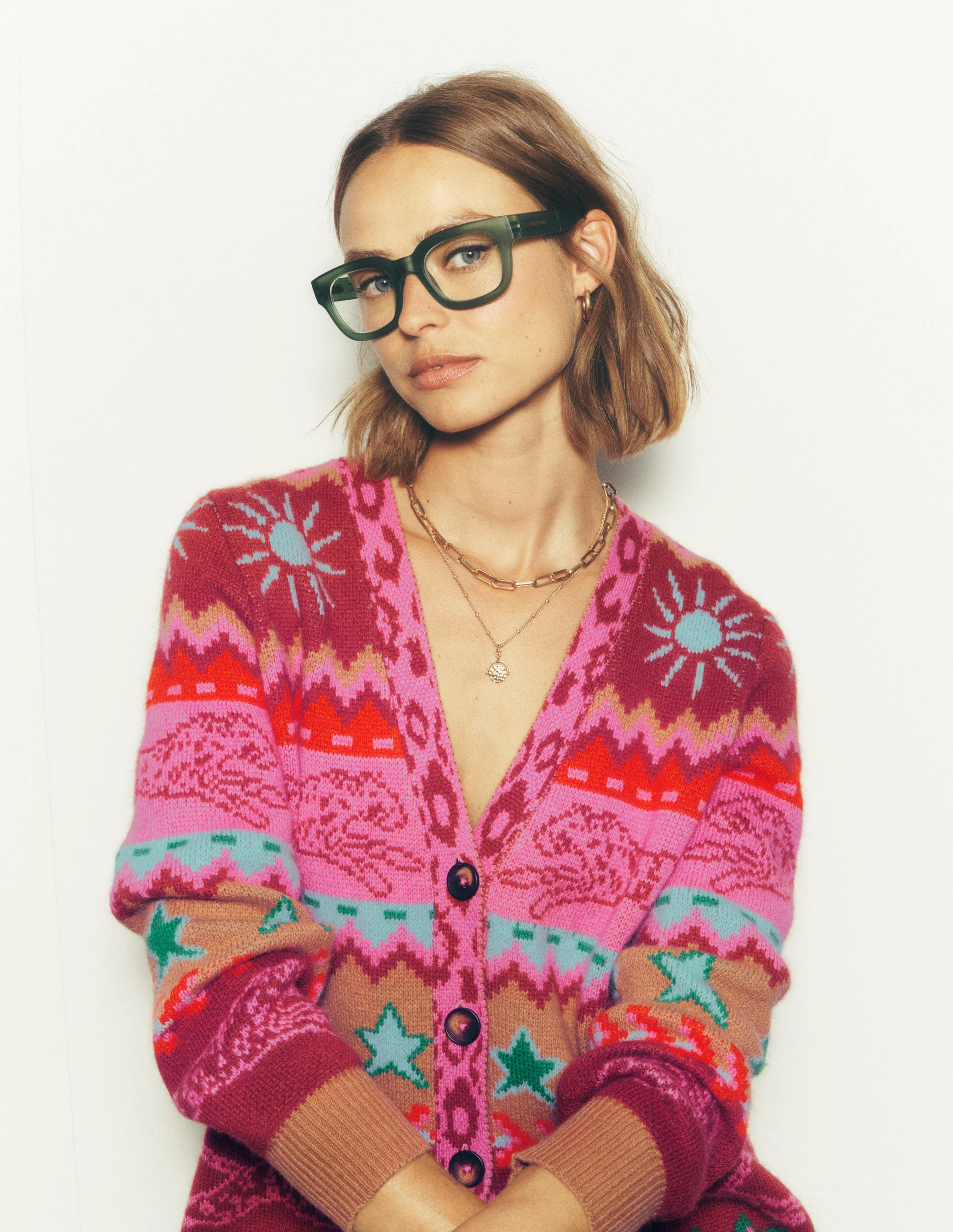 Quinn Boyfriend Cardigan-Camel, Cheetahs - Image 6