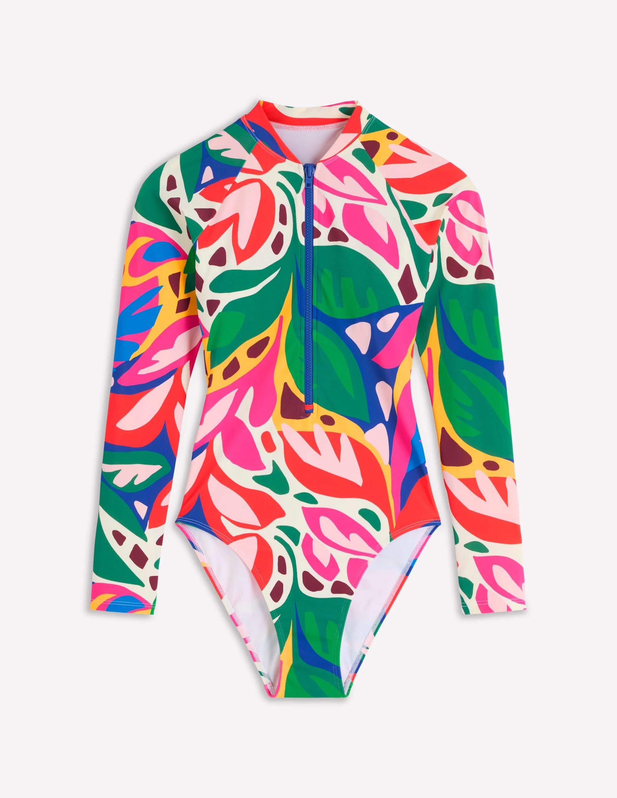 Rash Guard Swimsuit-Multi, Leafy Cascade - Image 6