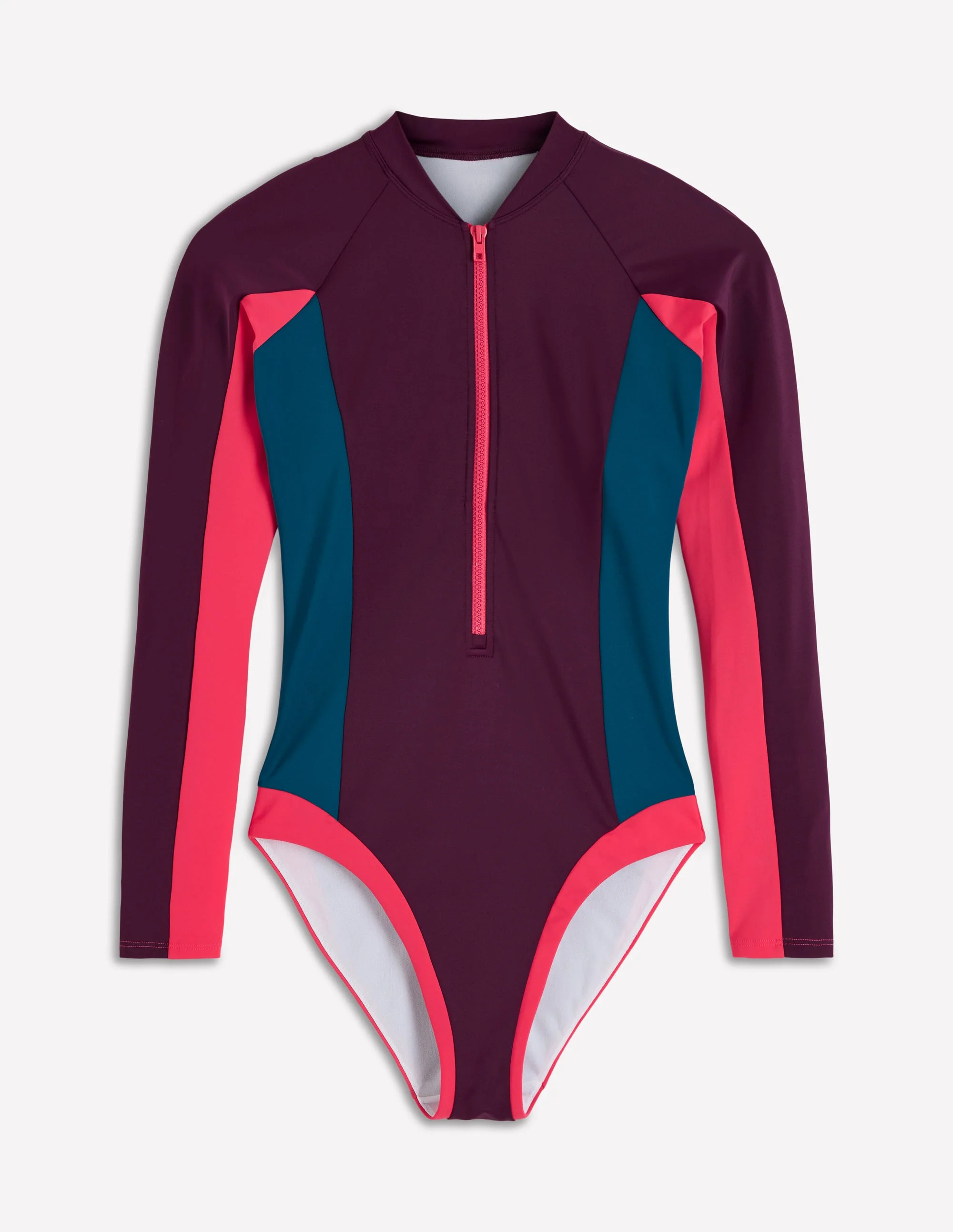 Rash Guard Swimsuit-Purple. Colourblock - Image 6
