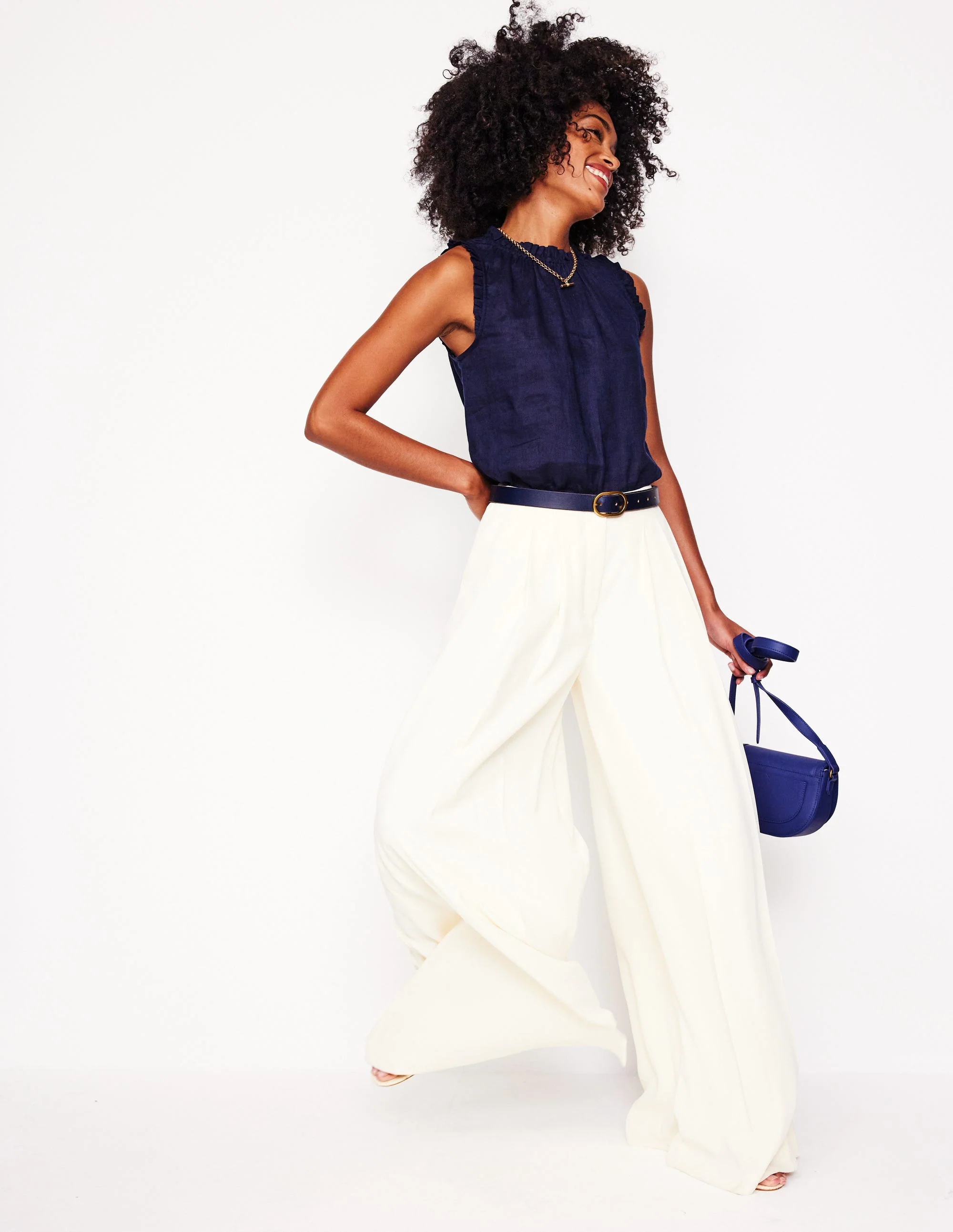 Regent Wide Leg Trousers-Ivo