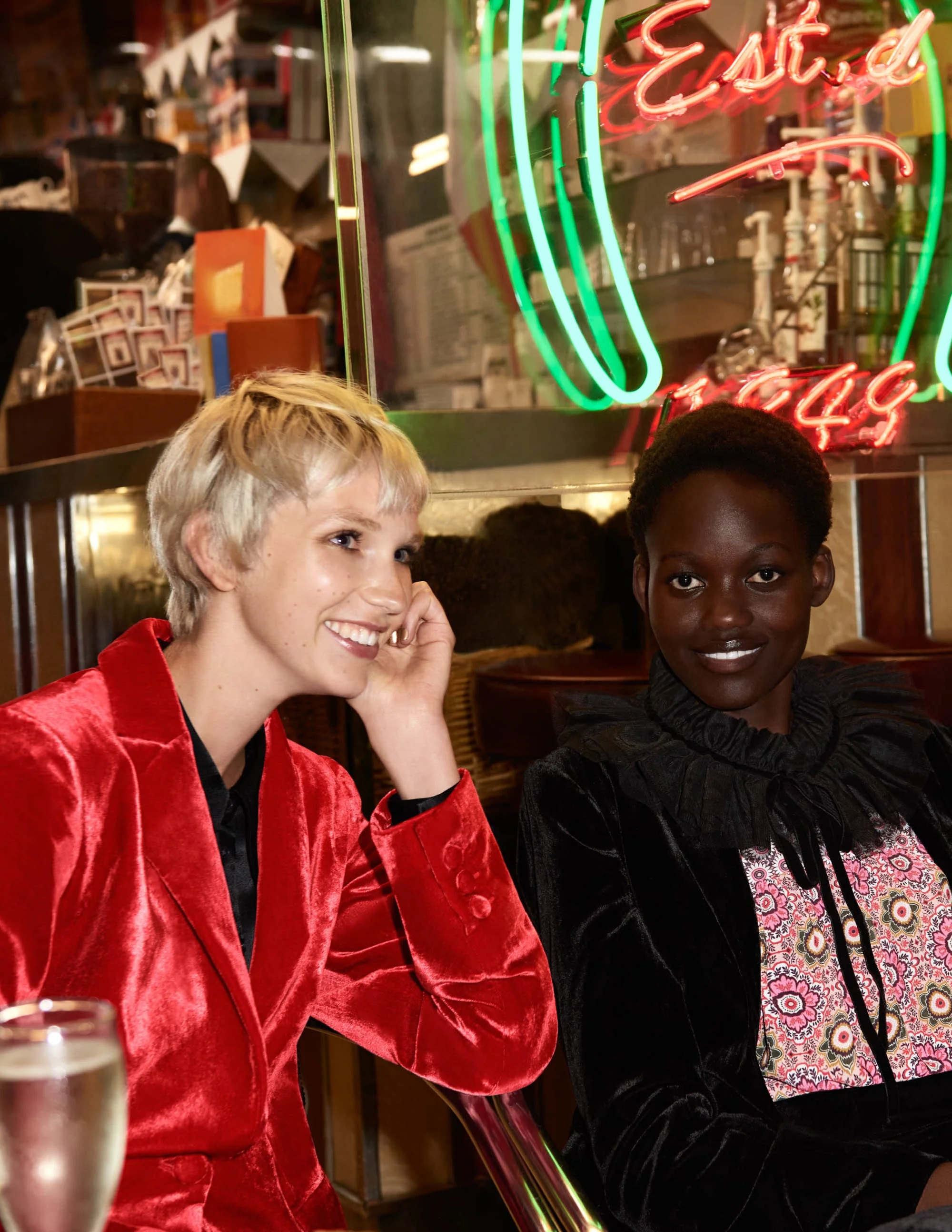 Relaxed Velvet Blazer-Red Velvet - Image 7