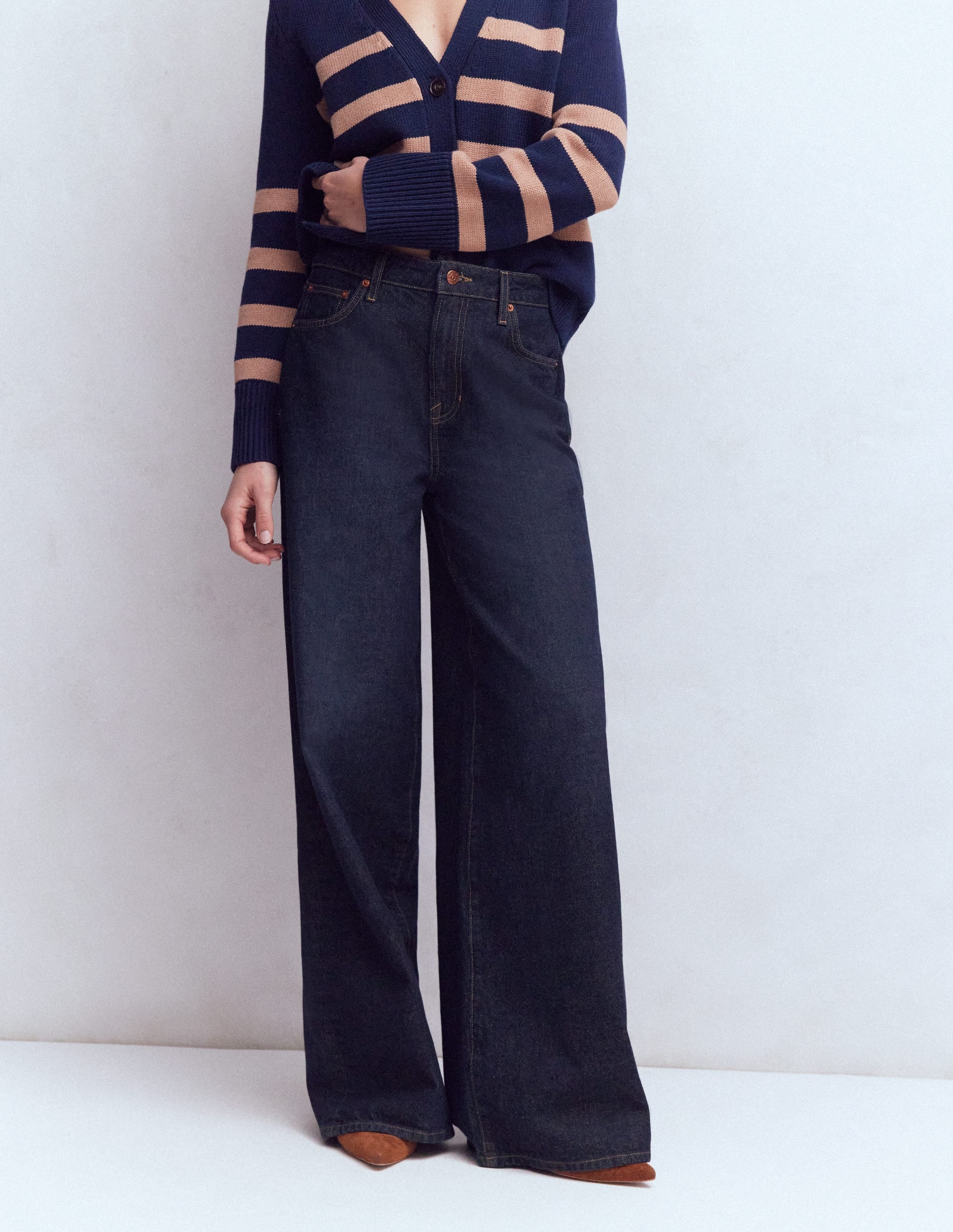 Relaxed Wide Leg Jeans-Indigo - Image 4
