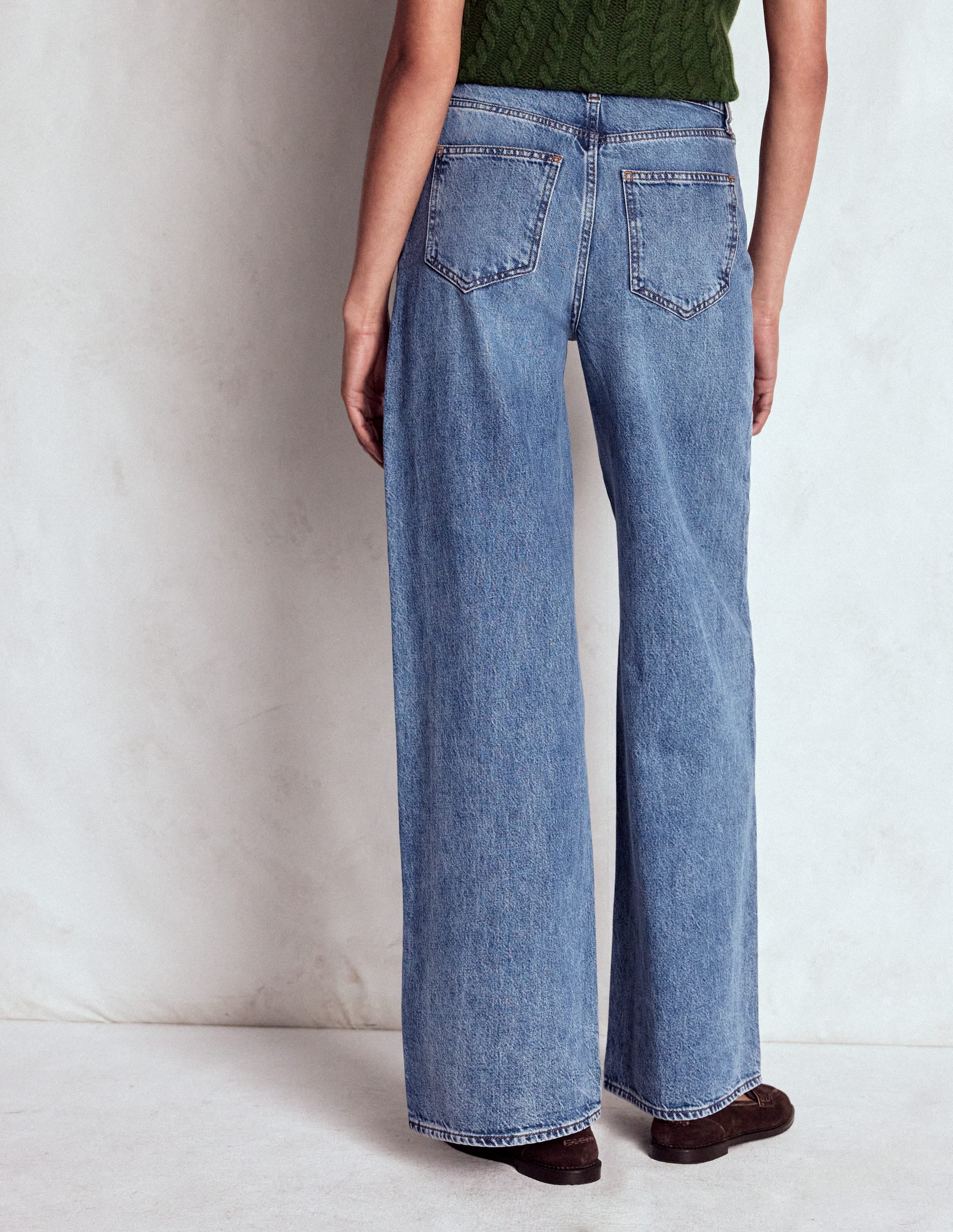 Relaxed Wide Leg Jeans-Mid Vintage - Image 3