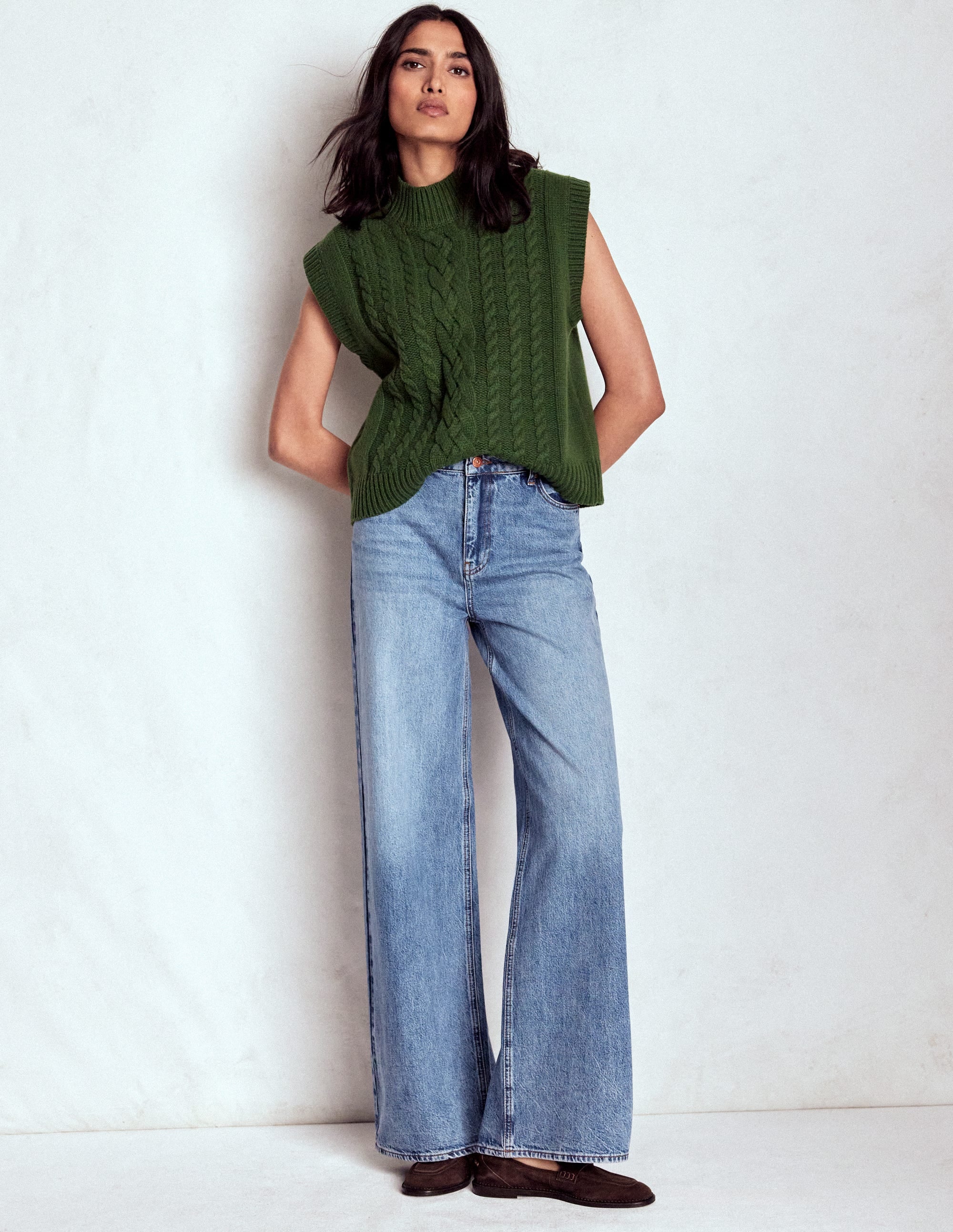 Relaxed Wide Leg Jeans-Mid Vintage - Image 5