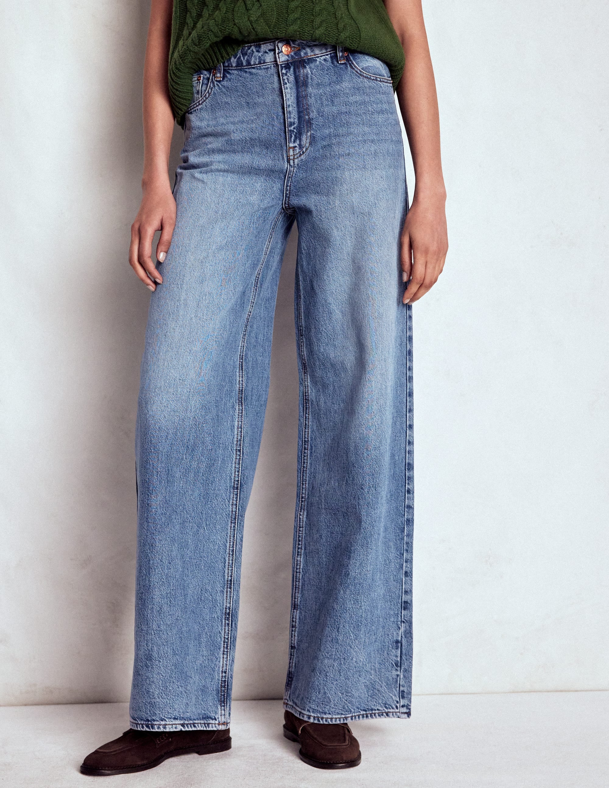 Relaxed Wide Leg Jeans-Mid Vintage - Image 6