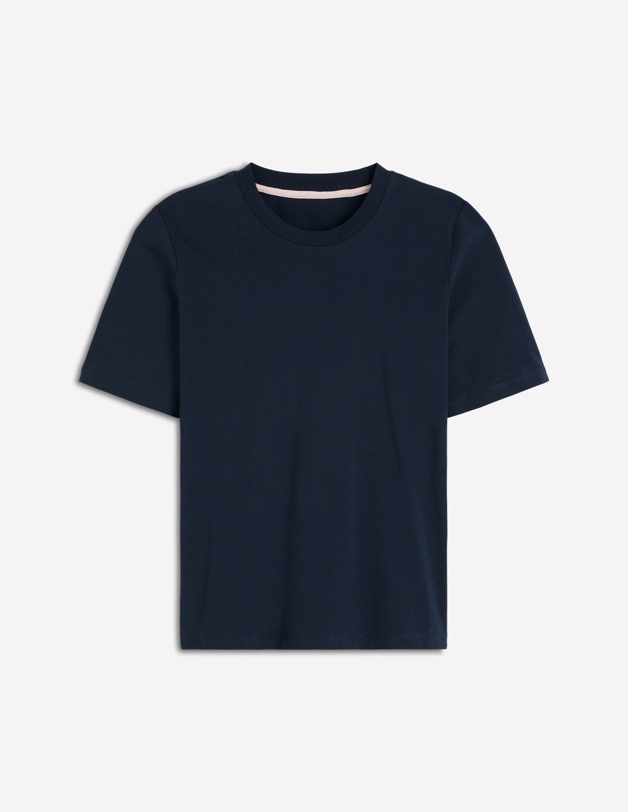 Ren Cotton Crew Neck T-shirt-Navy - Image 4