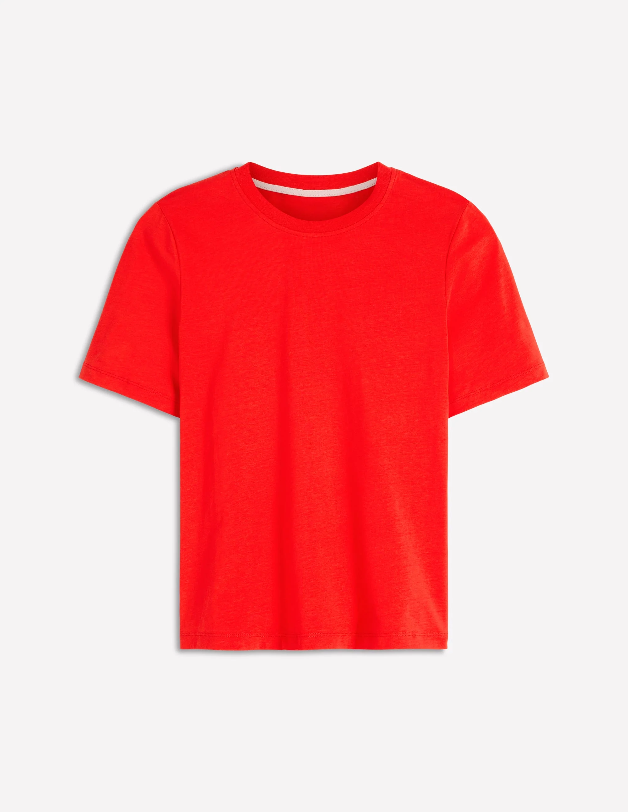 Ren Cotton Crew Neck T-shirt-Red - Image 6