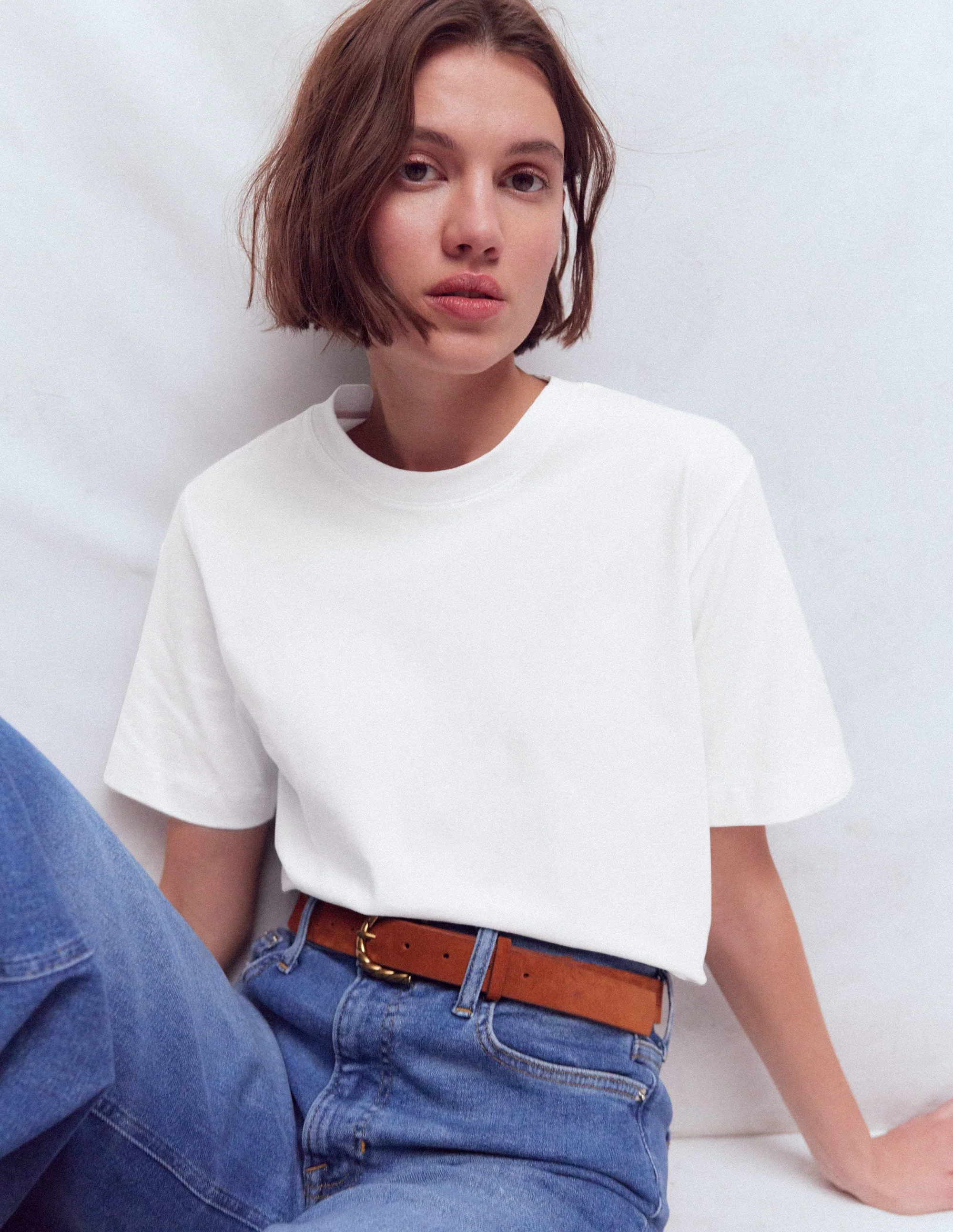 Ren Relaxed Cotton T-shirt-White - Image 4