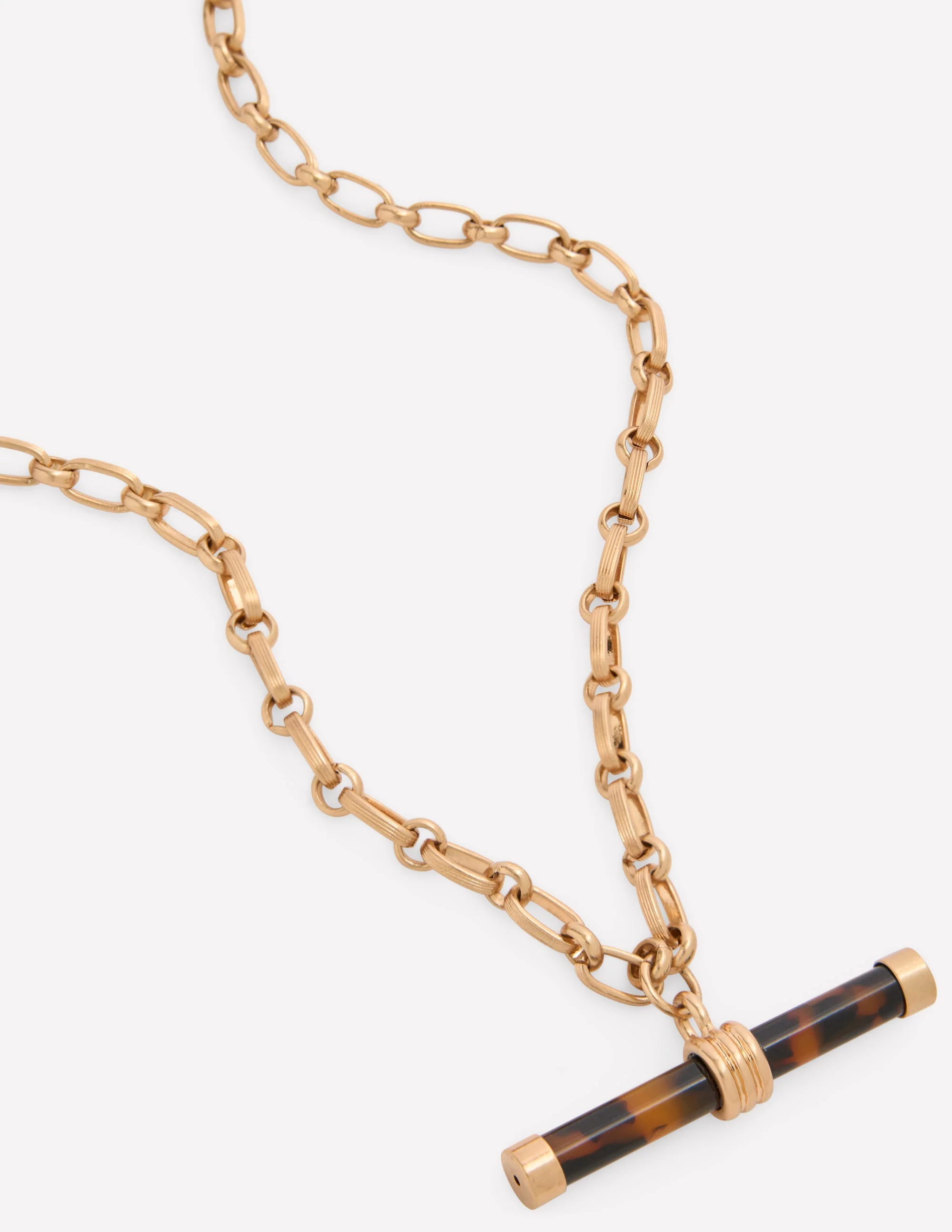 Resin Interest T-bar Necklace-Classic Tort - Image 4