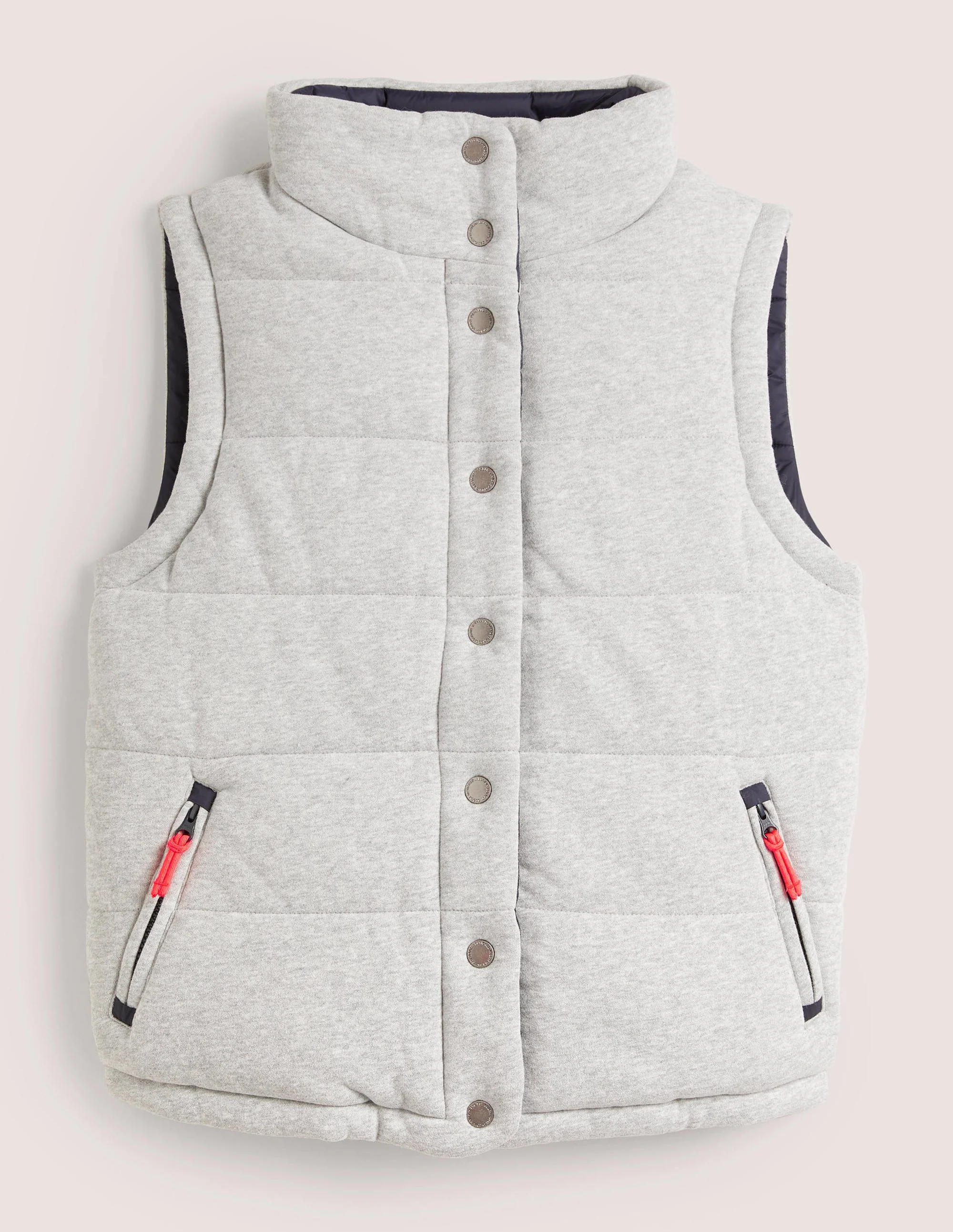Reversible Gilet-Grey Marl with Navy - Image 7