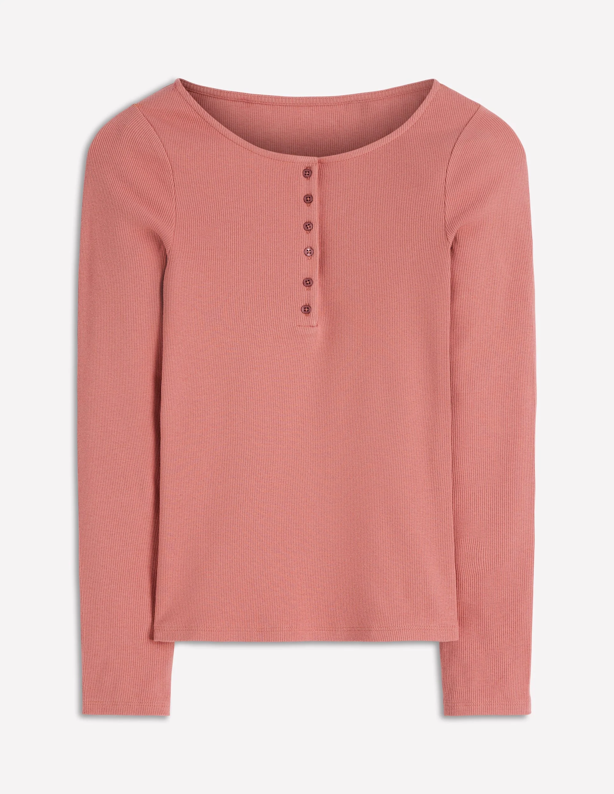 Rib Henley-Vintage Rose - Image 5
