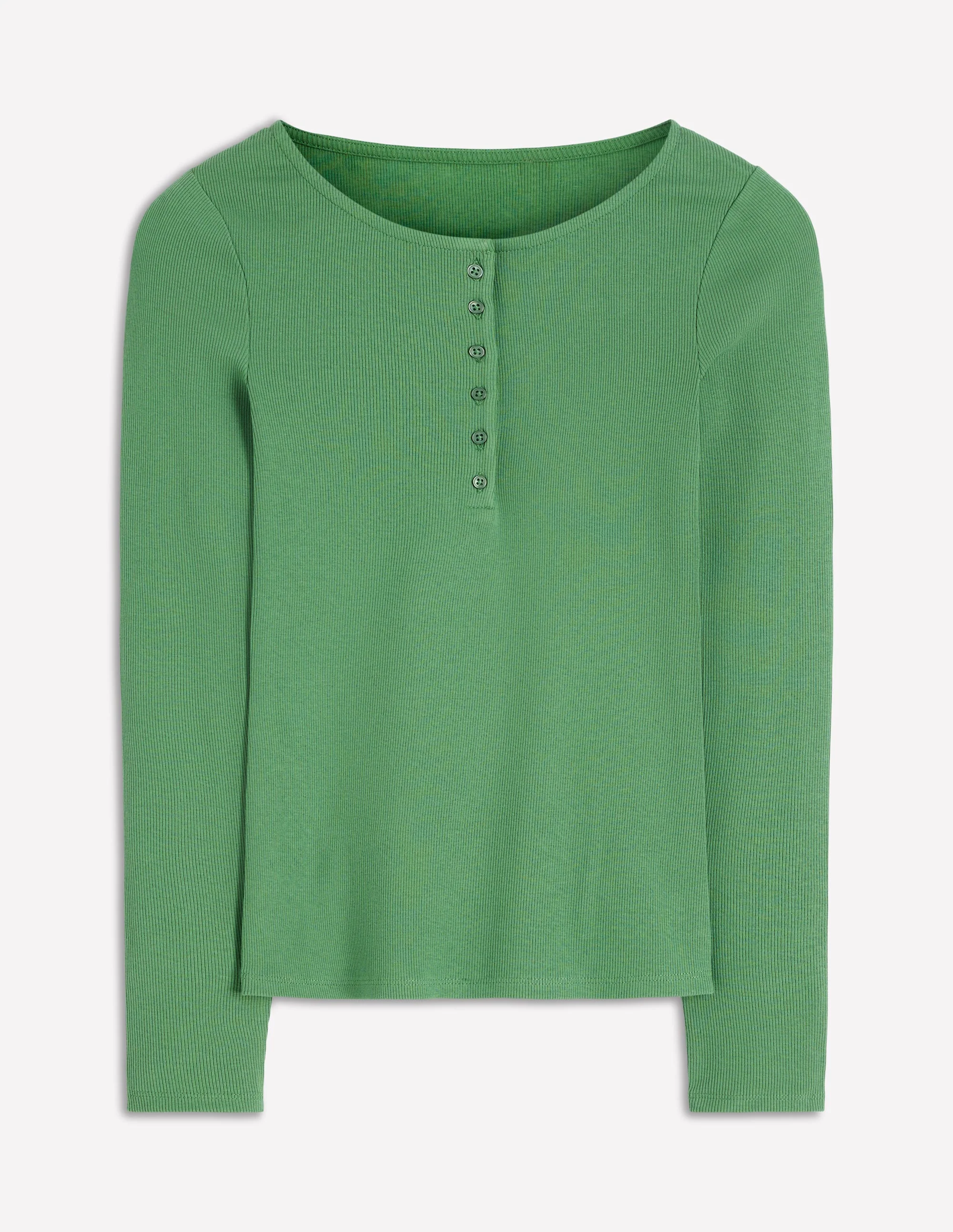 Rib Henley-Willow Green - Image 5