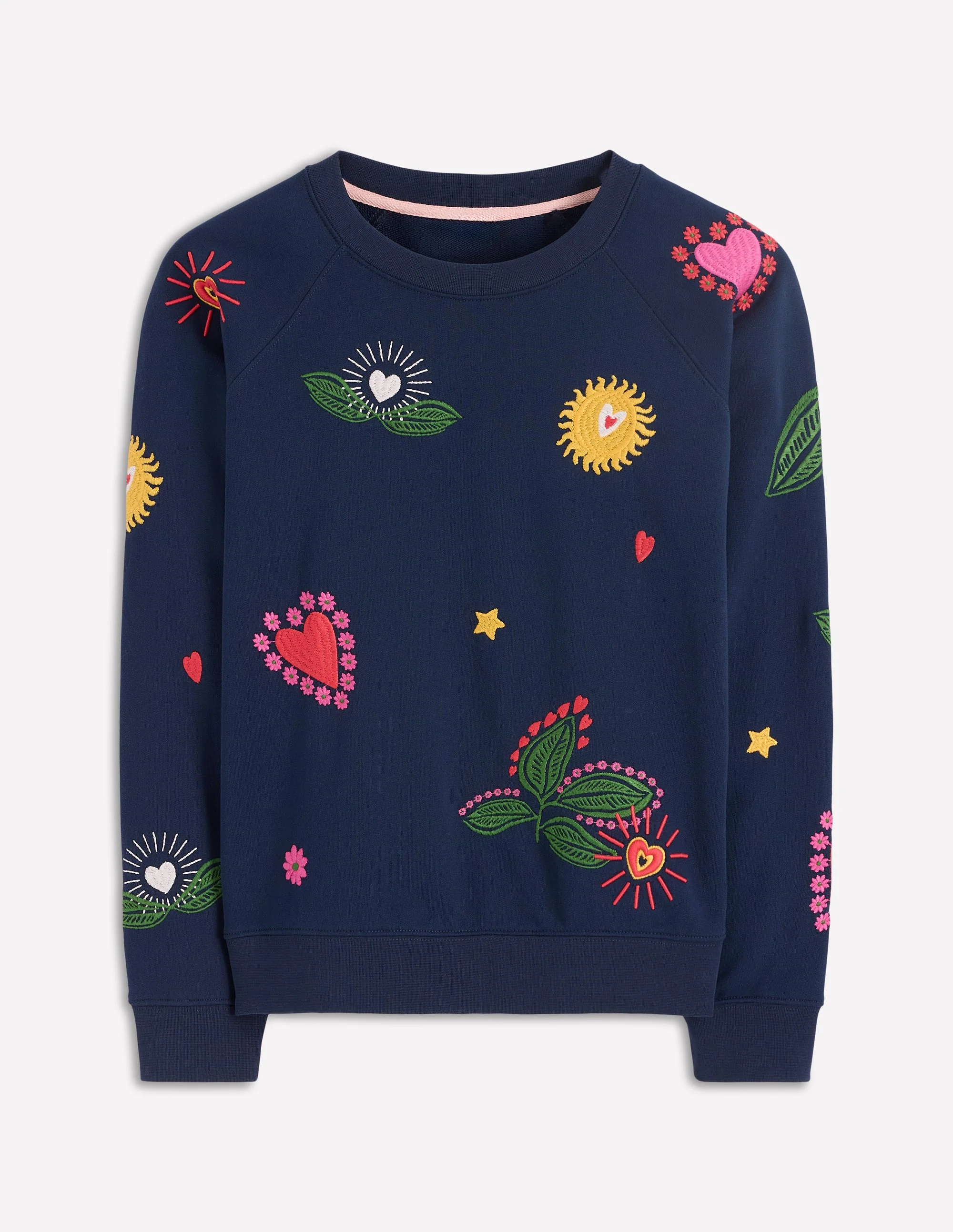 Rosa Embroidered Sweatshirt-Navy, Multi Embroidery - Image 6