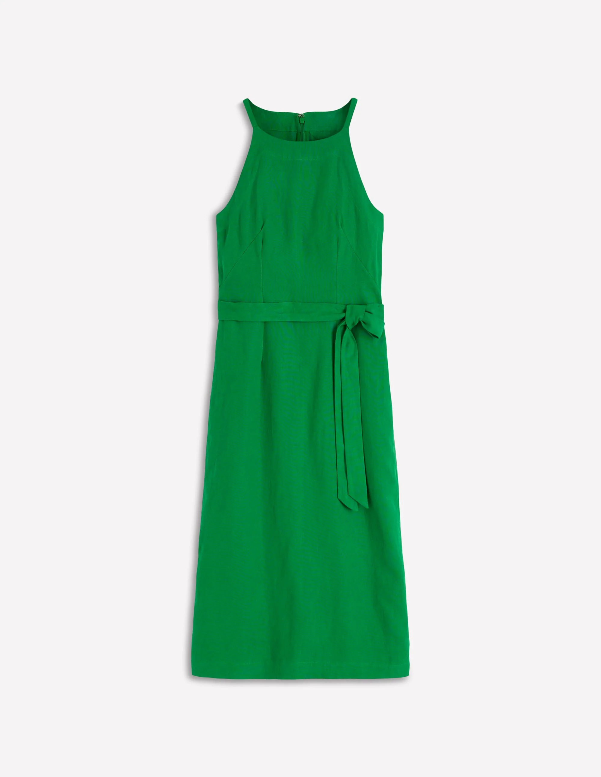 Rosa Halter Linen Midi Dress-Amazon Green - Image 6