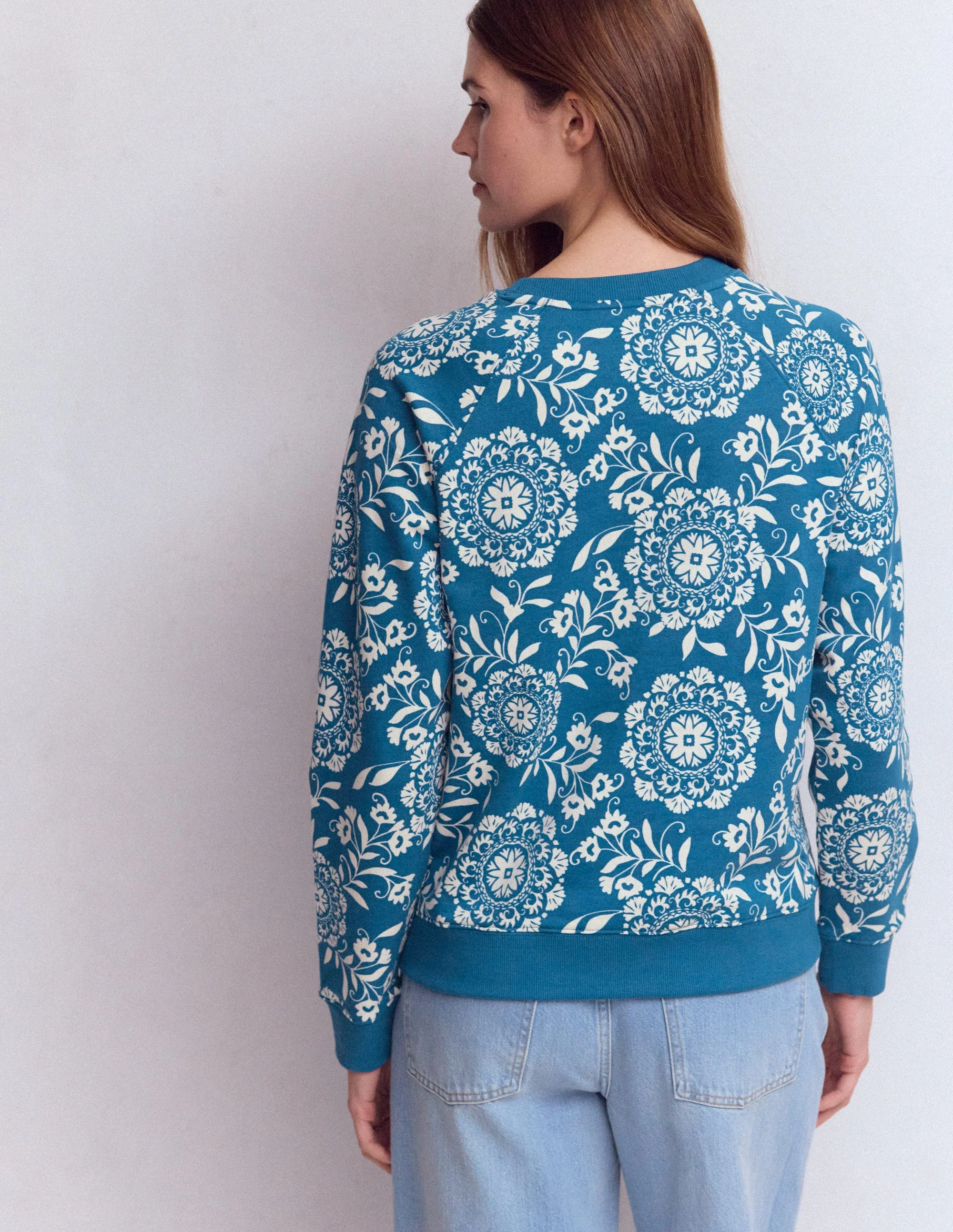 Rosa Printed Sweatshirt-Decorative Blossom - Image 3