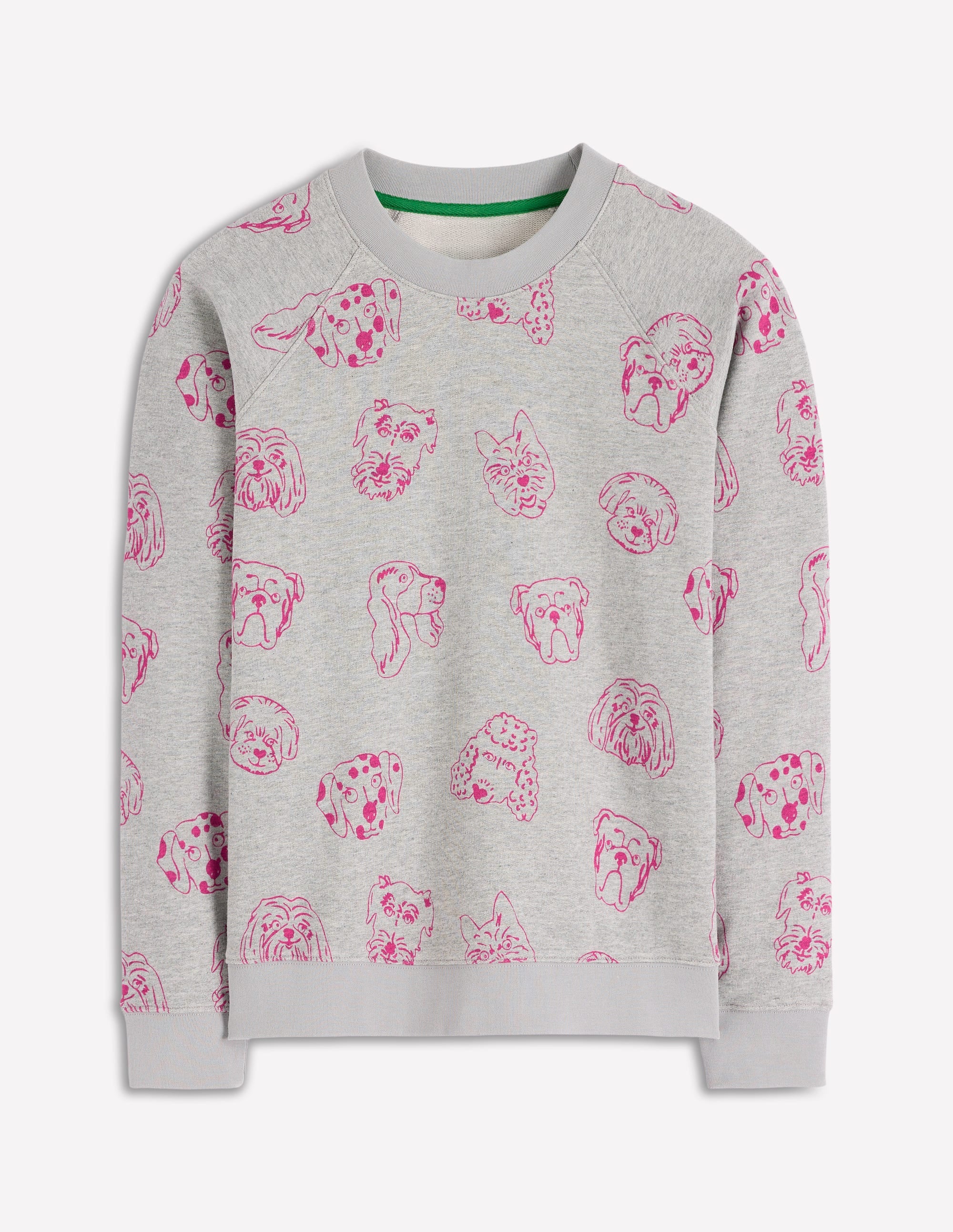Rosa Printed Sweatshirt-Grey and Pink Yarrow, Dogs - Image 5