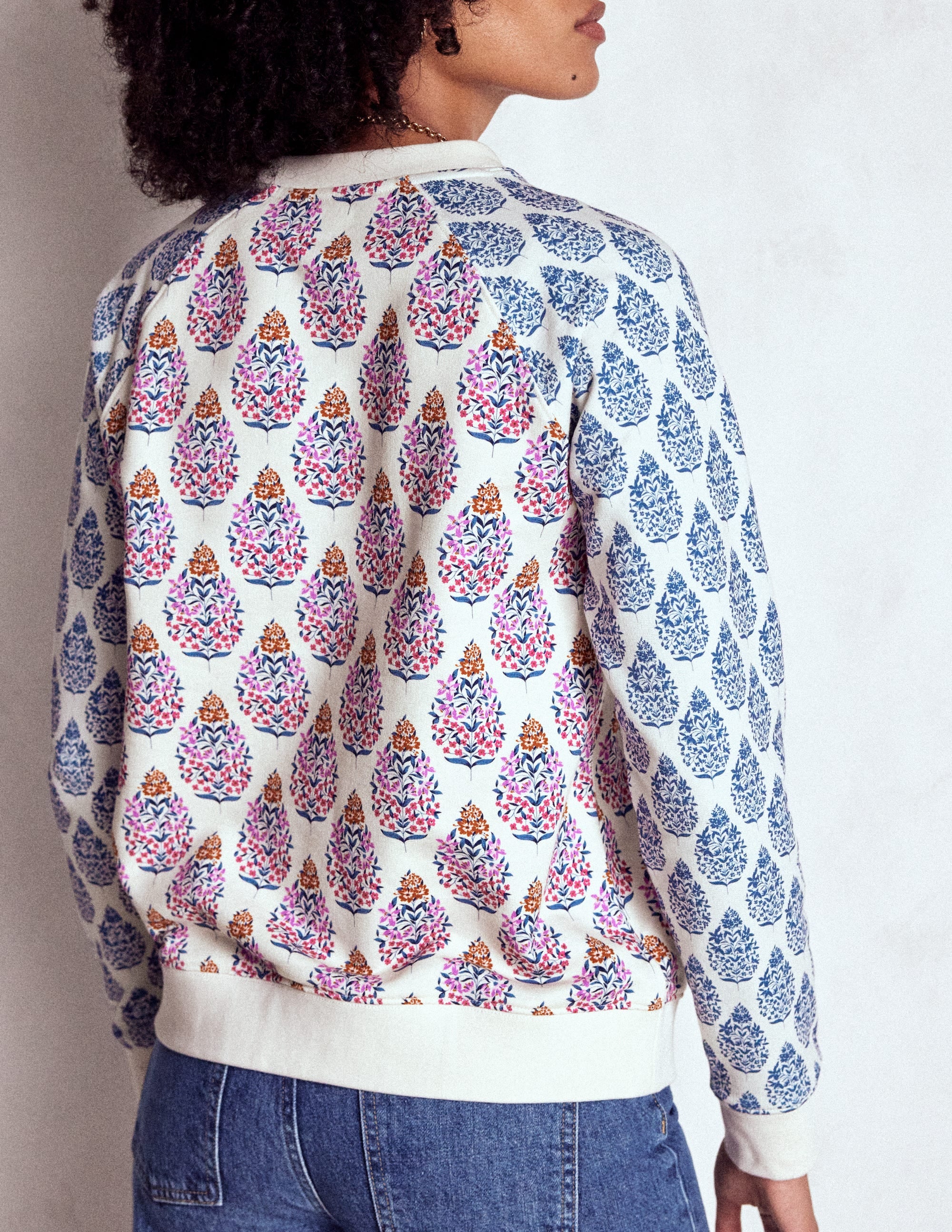 Rosa Printed Sweatshirt-Multi, Wildflower Bouquet - Image 3