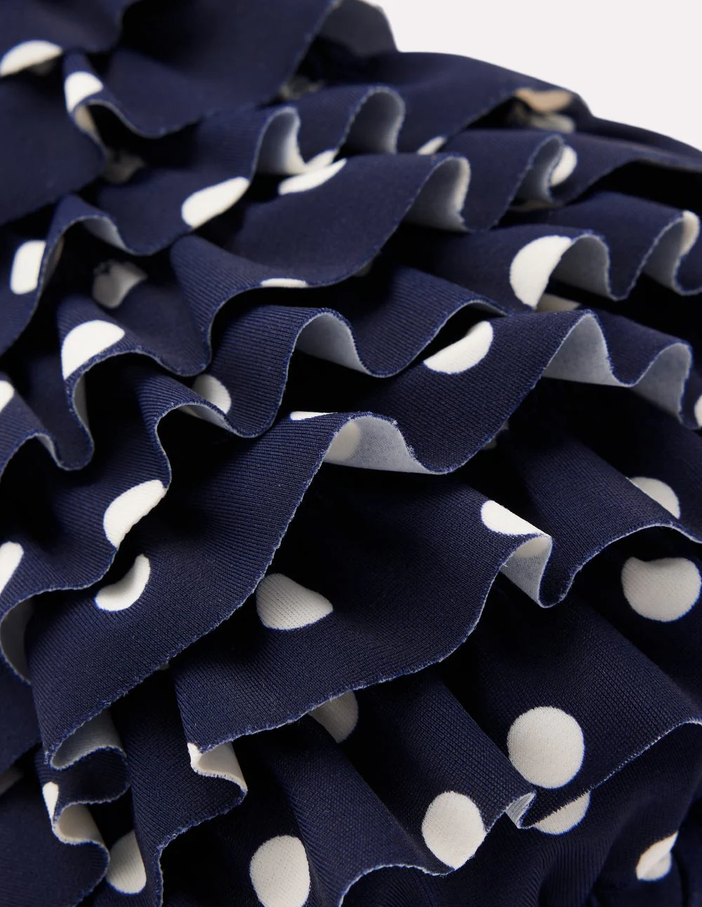 Ruffle Bikini Top-Navy Spot - Image 7