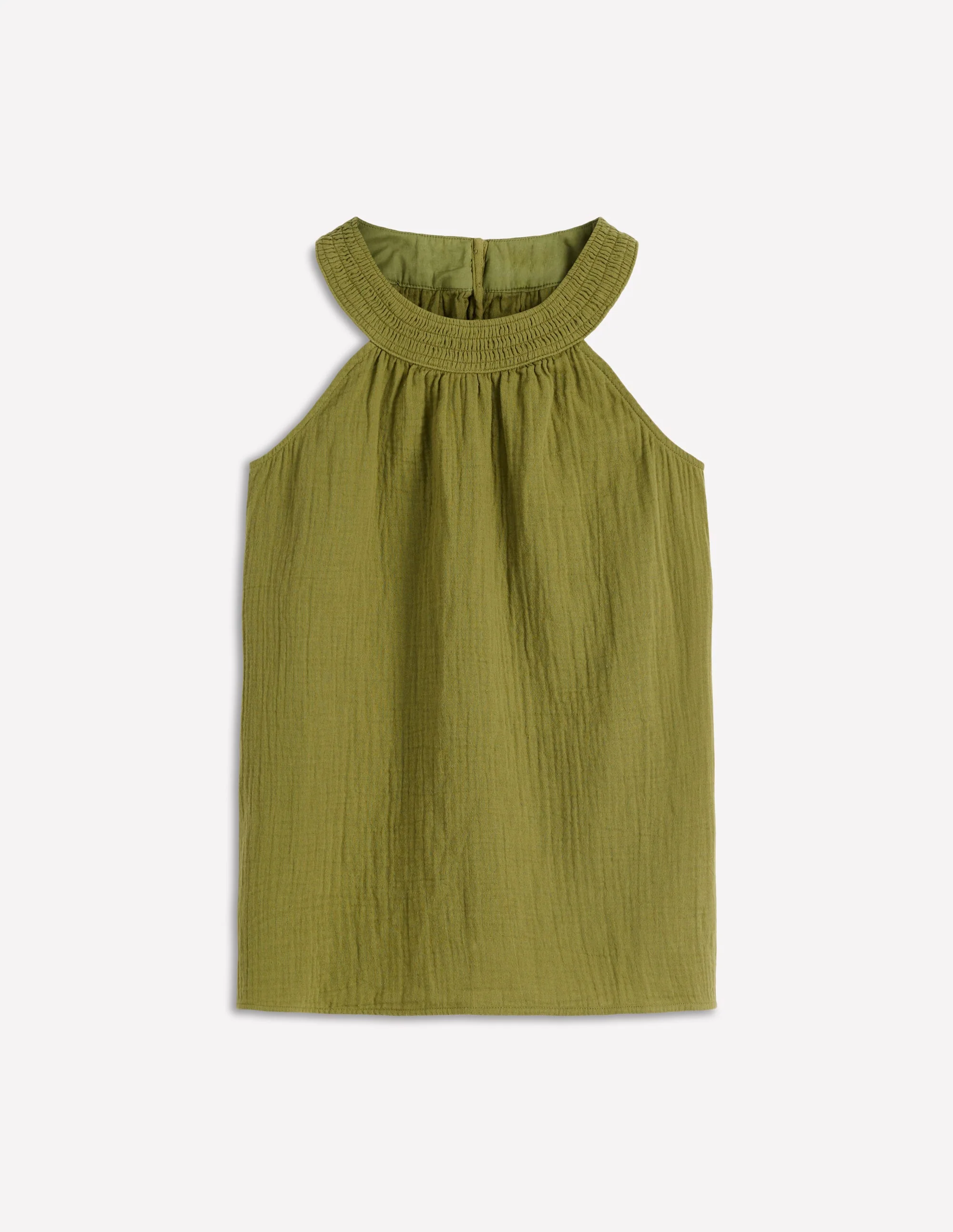 Ruffle Double Cloth Top-Woodland Green - Image 5