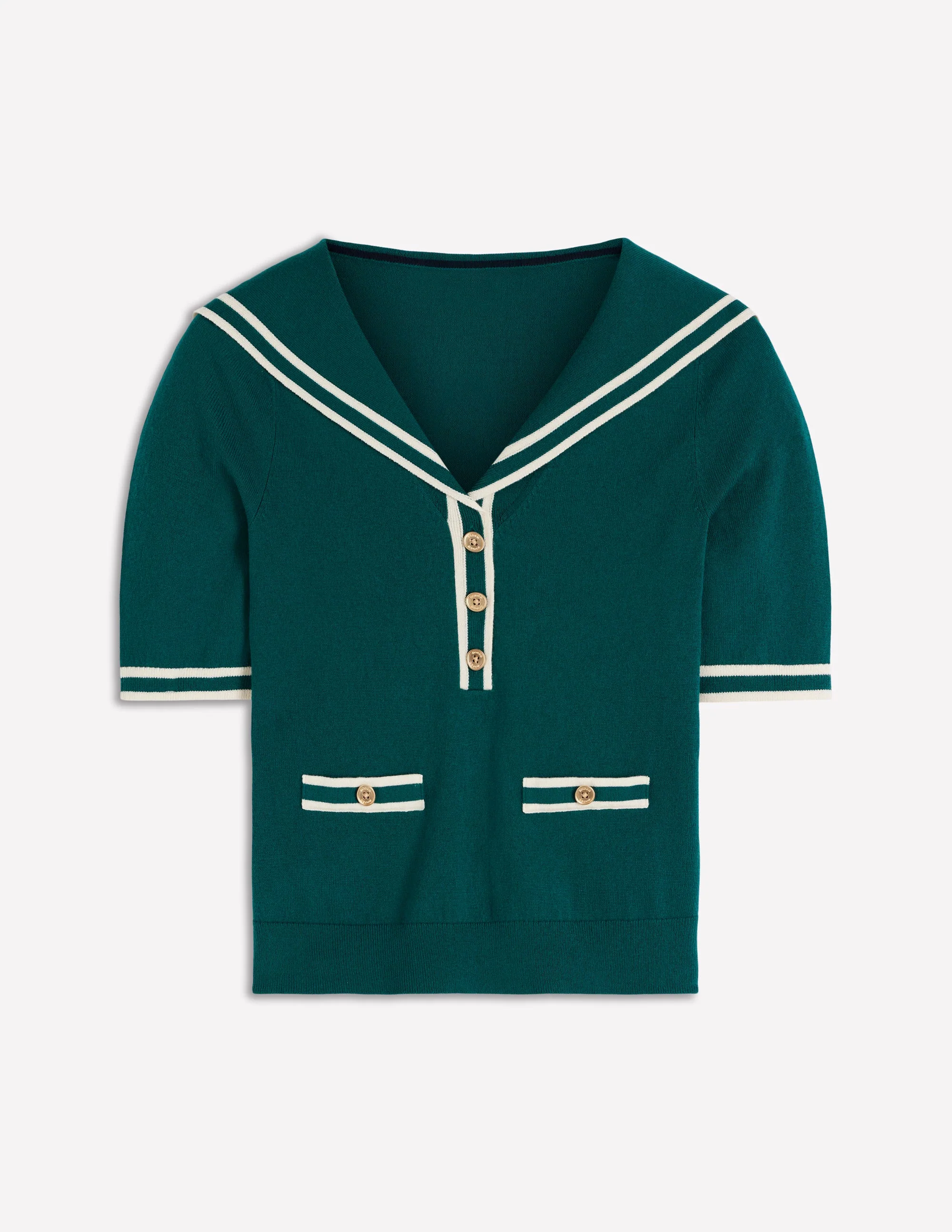 Sailor Collar Jumper-Green - Image 5